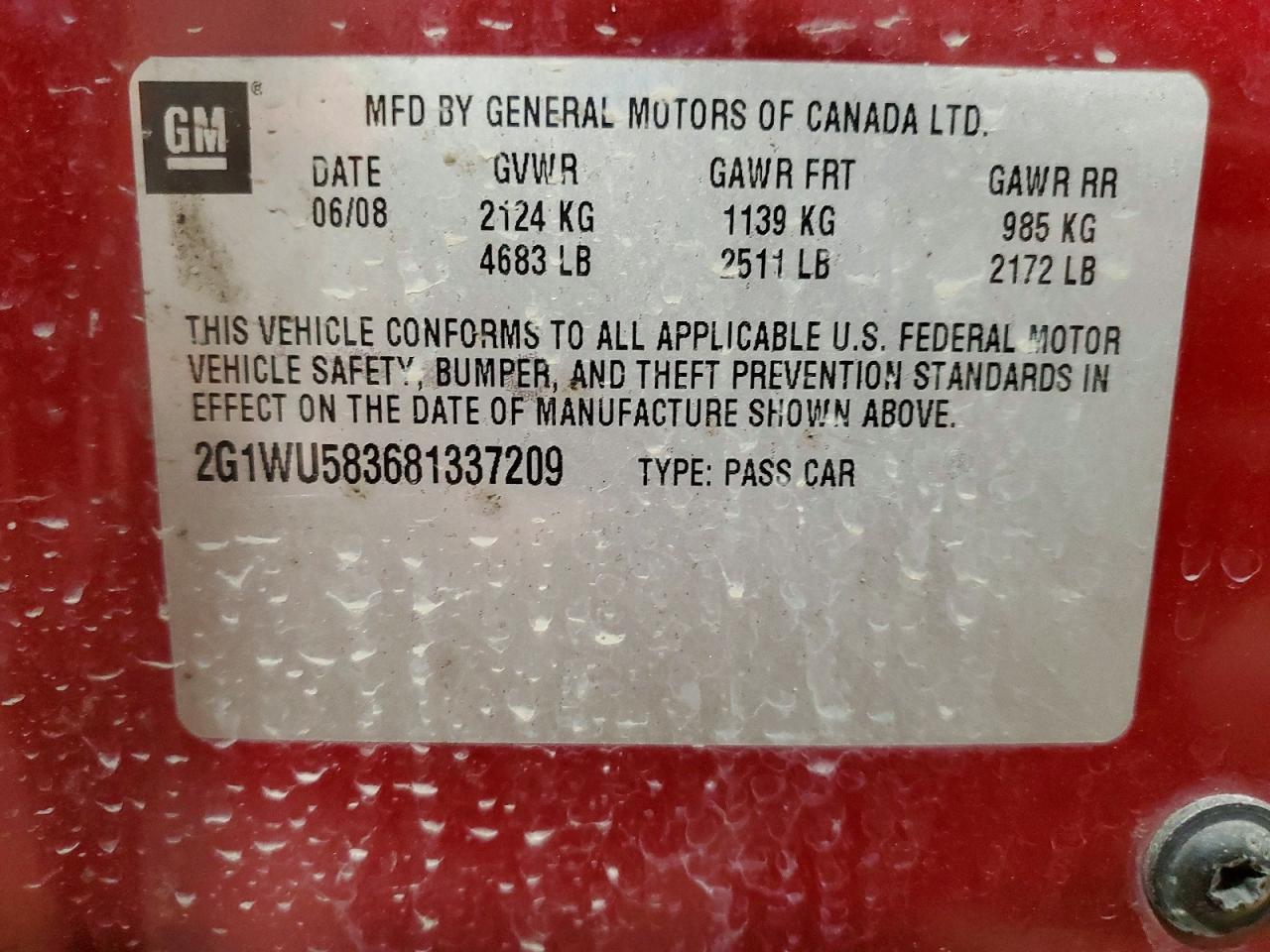2008 CHEVROLET IMPALA