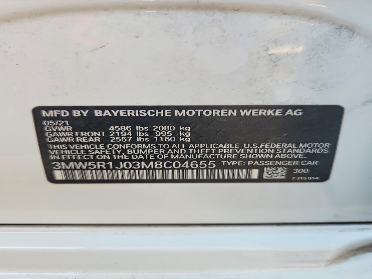 2021 BMW 3 SERIES