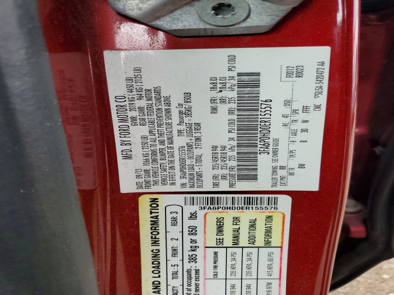 2014 FORD FUSION