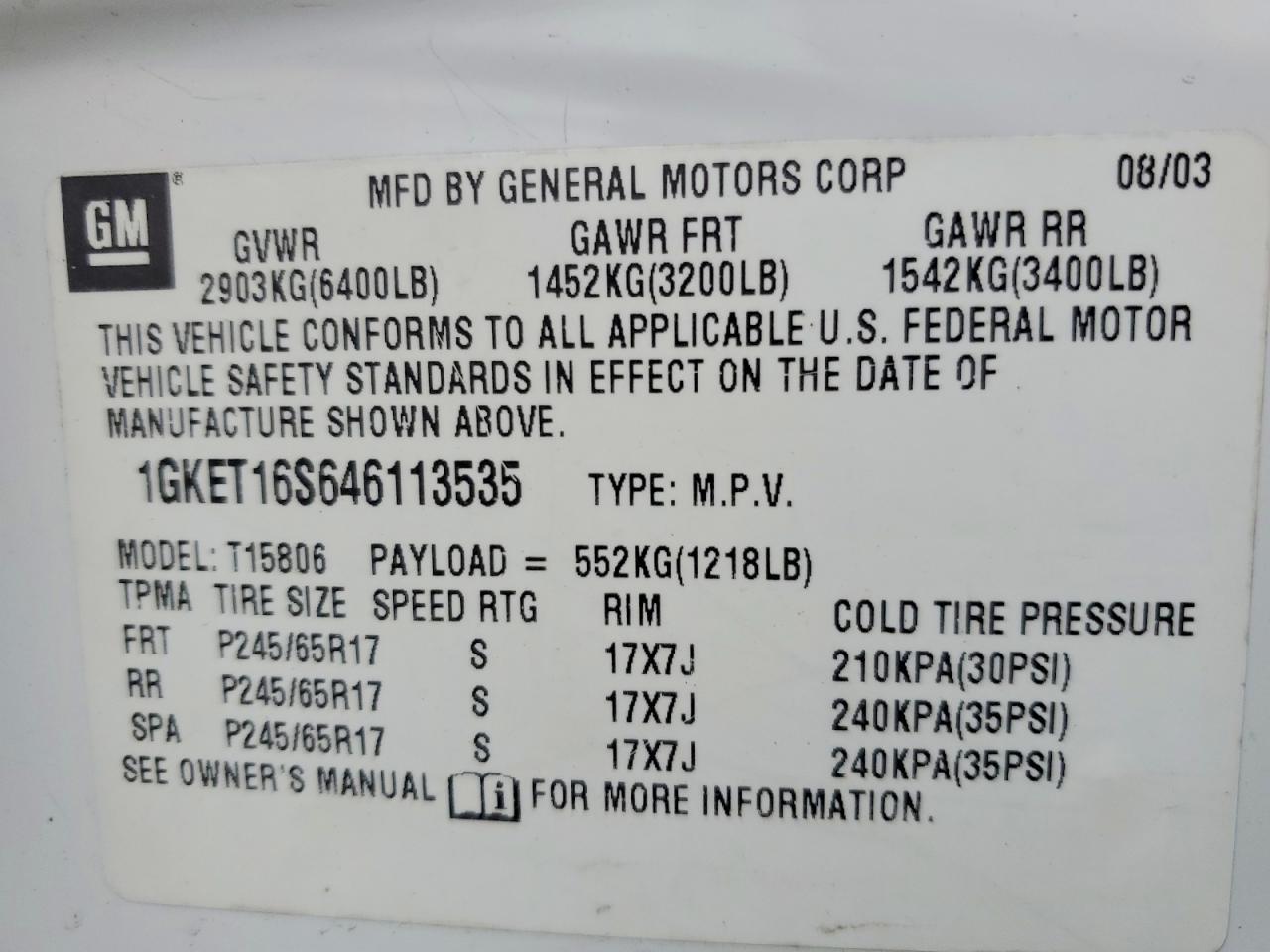 2004 GMC Envoy