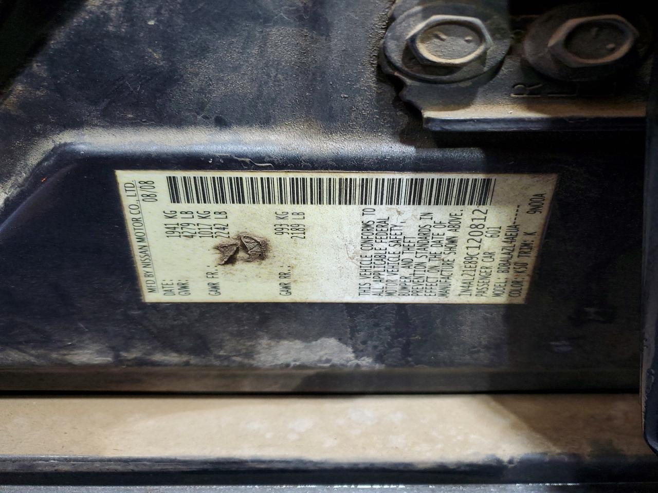 2009 NISSAN ALTIMA
