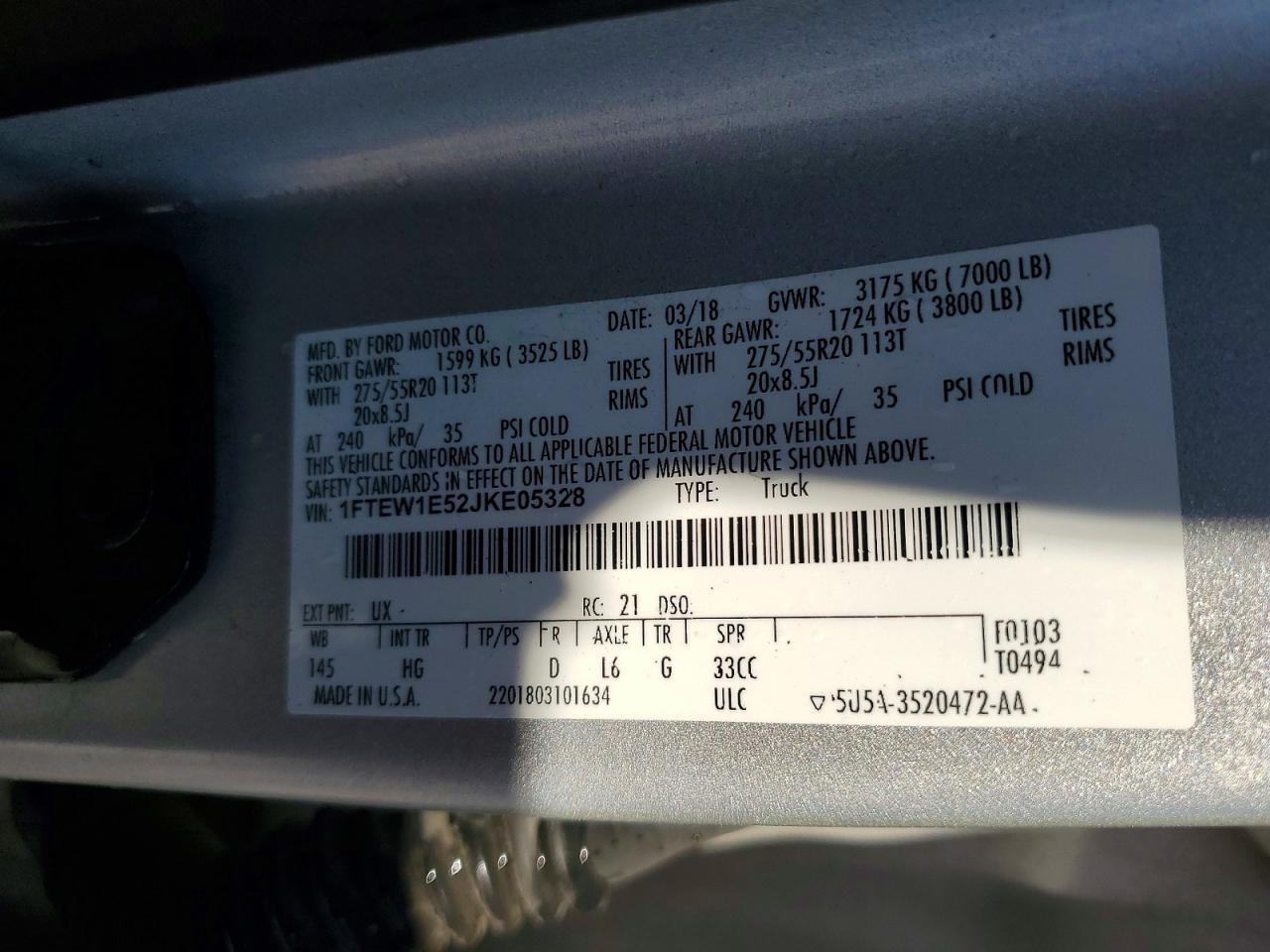 2018 FORD F-150 Lightning