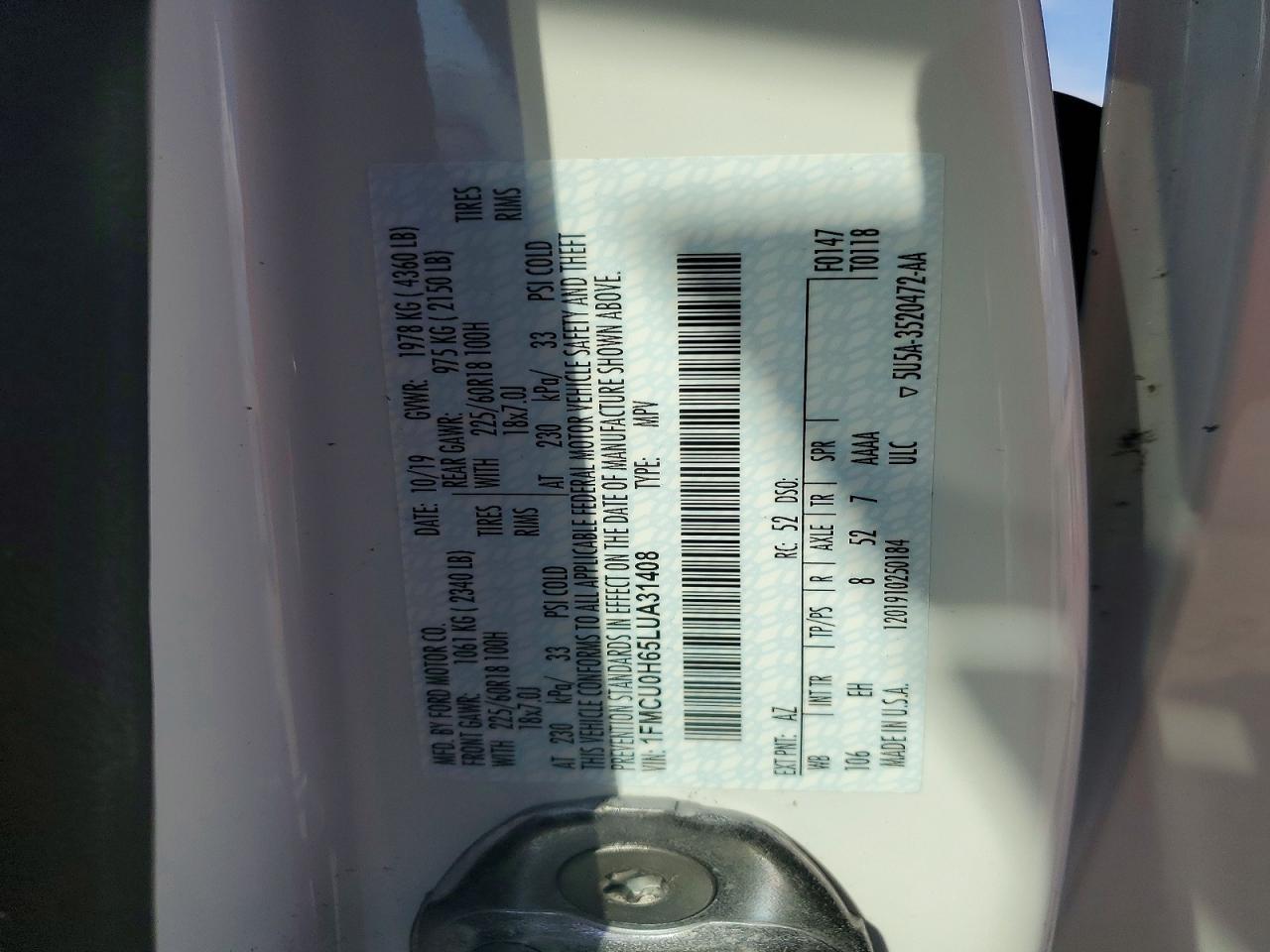 2020 FORD ESCAPE