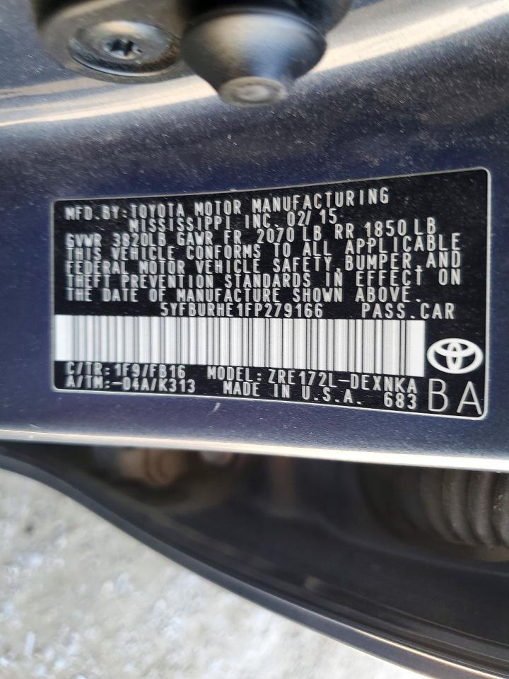 2015 TOYOTA COROLLA