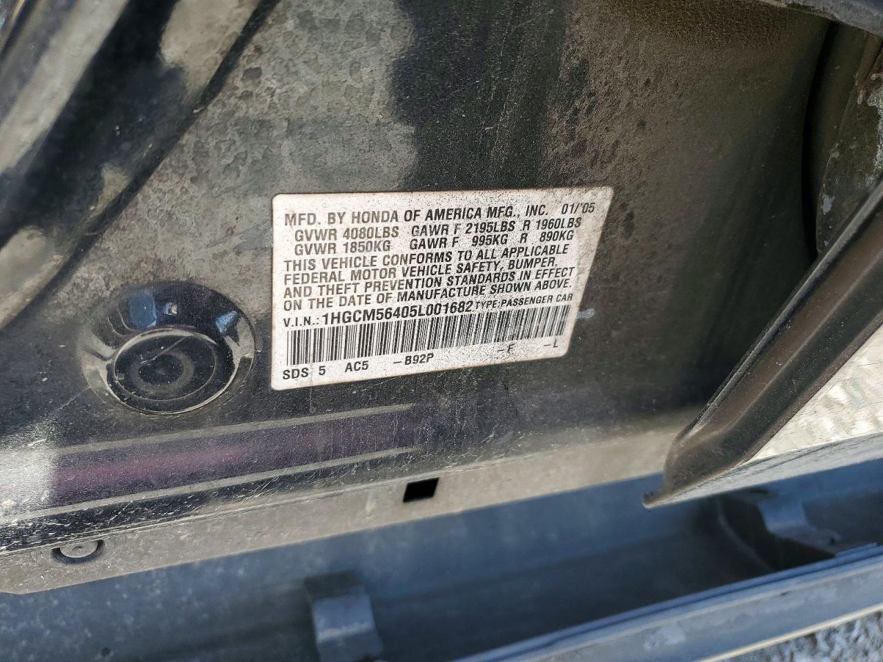2005 HONDA ACCORD