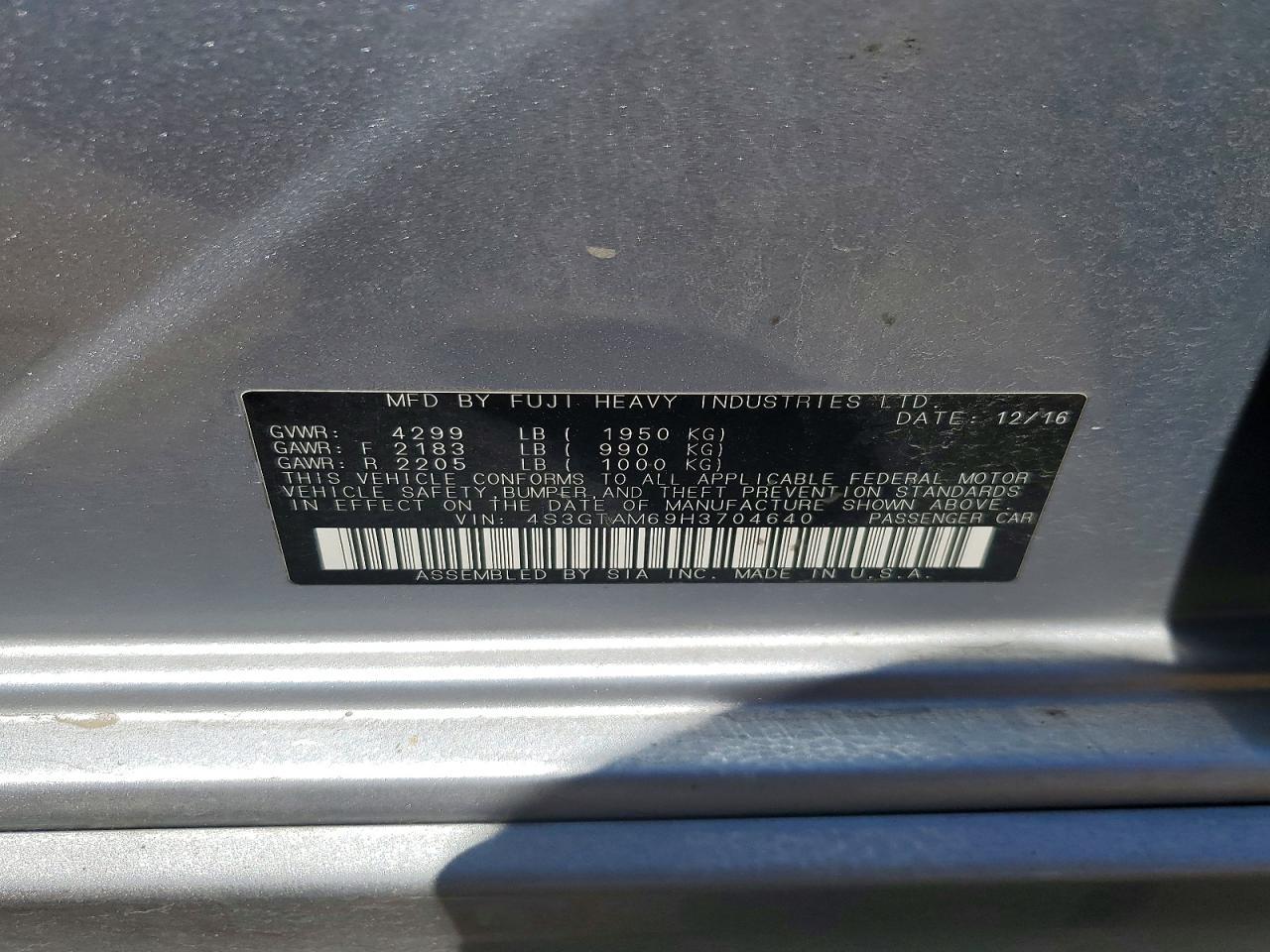 2017 SUBARU IMPREZA