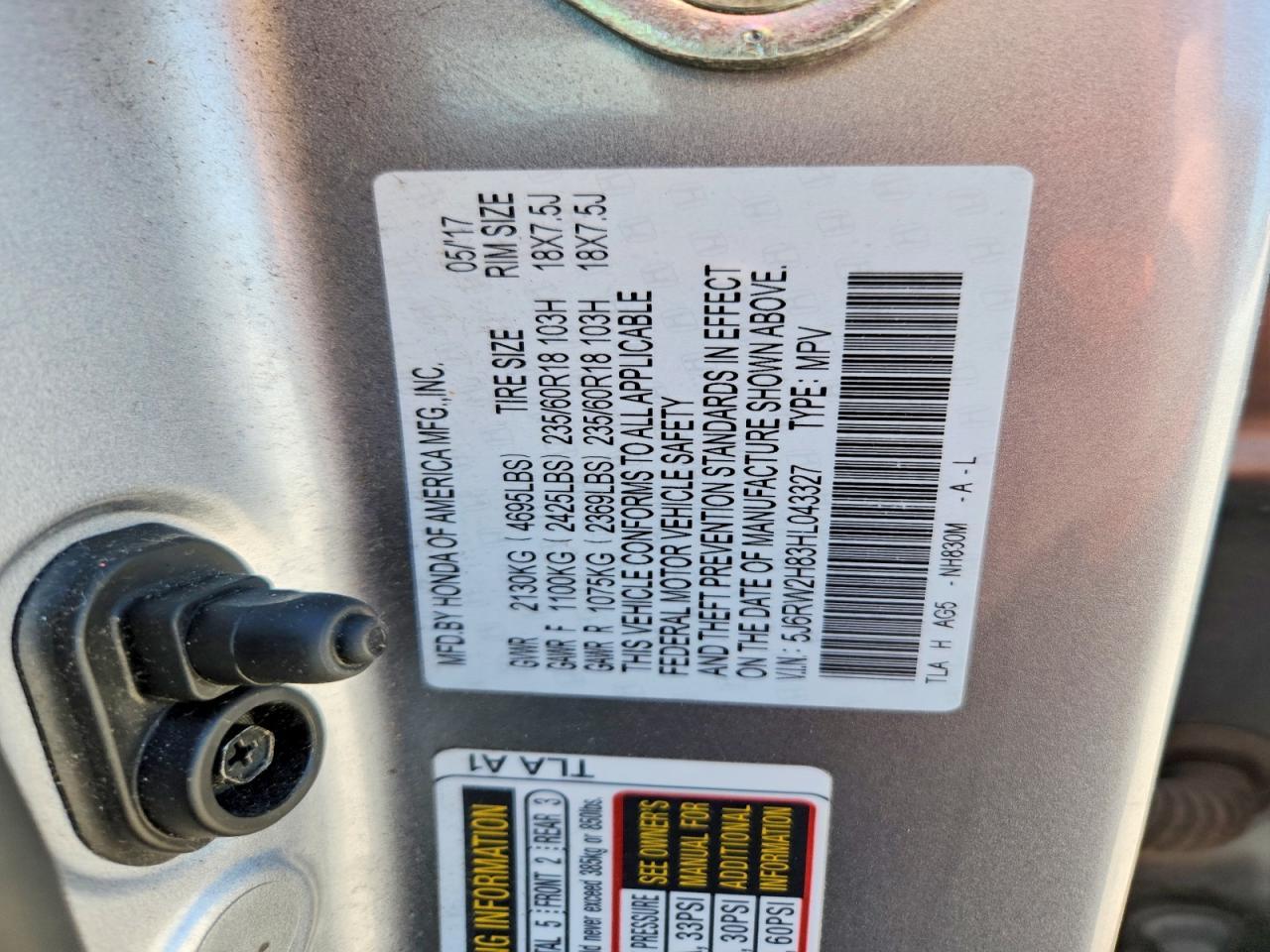 2017 HONDA CR-V
