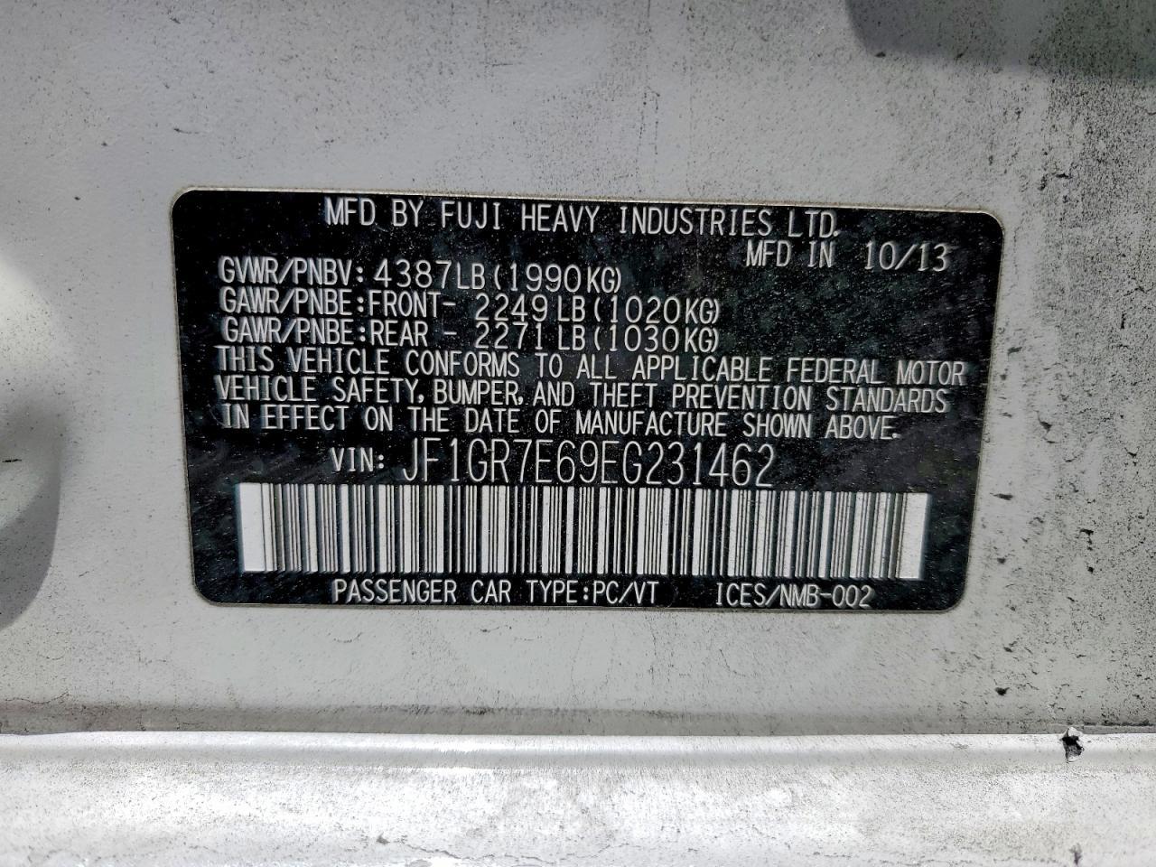2014 SUBARU IMPREZA