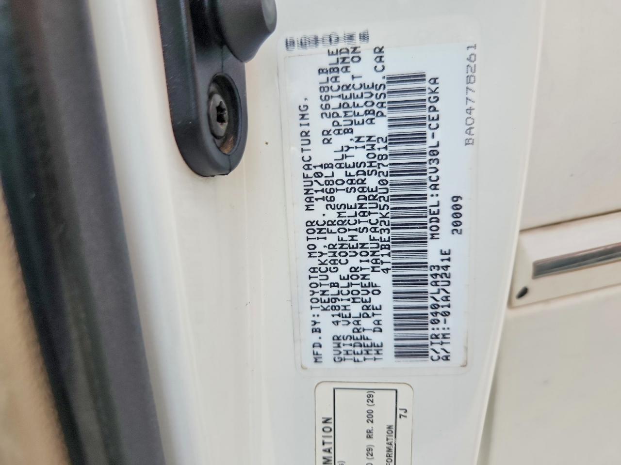 2002 TOYOTA CAMRY