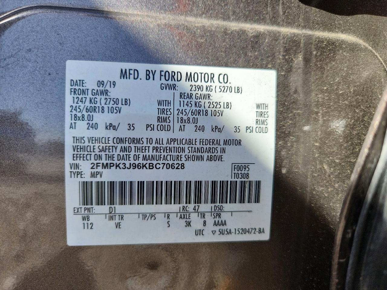 2019 FORD EDGE