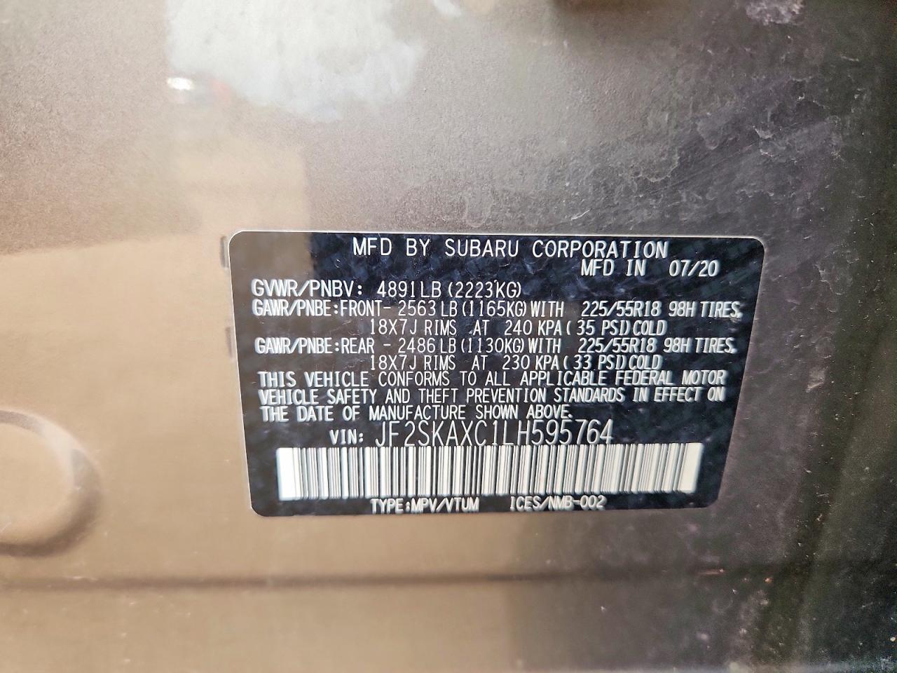 2020 SUBARU FORESTER