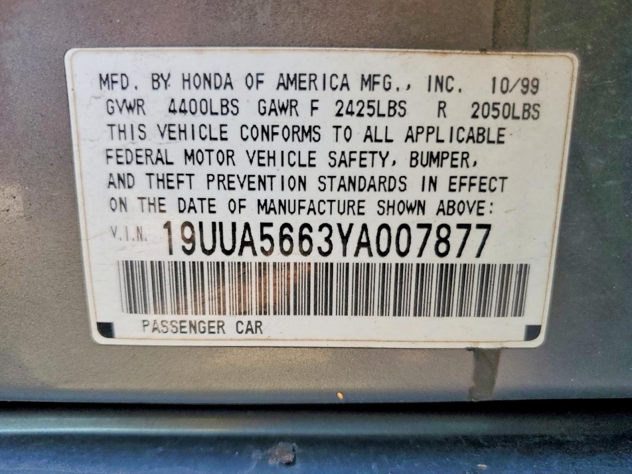 2000 ACURA TL