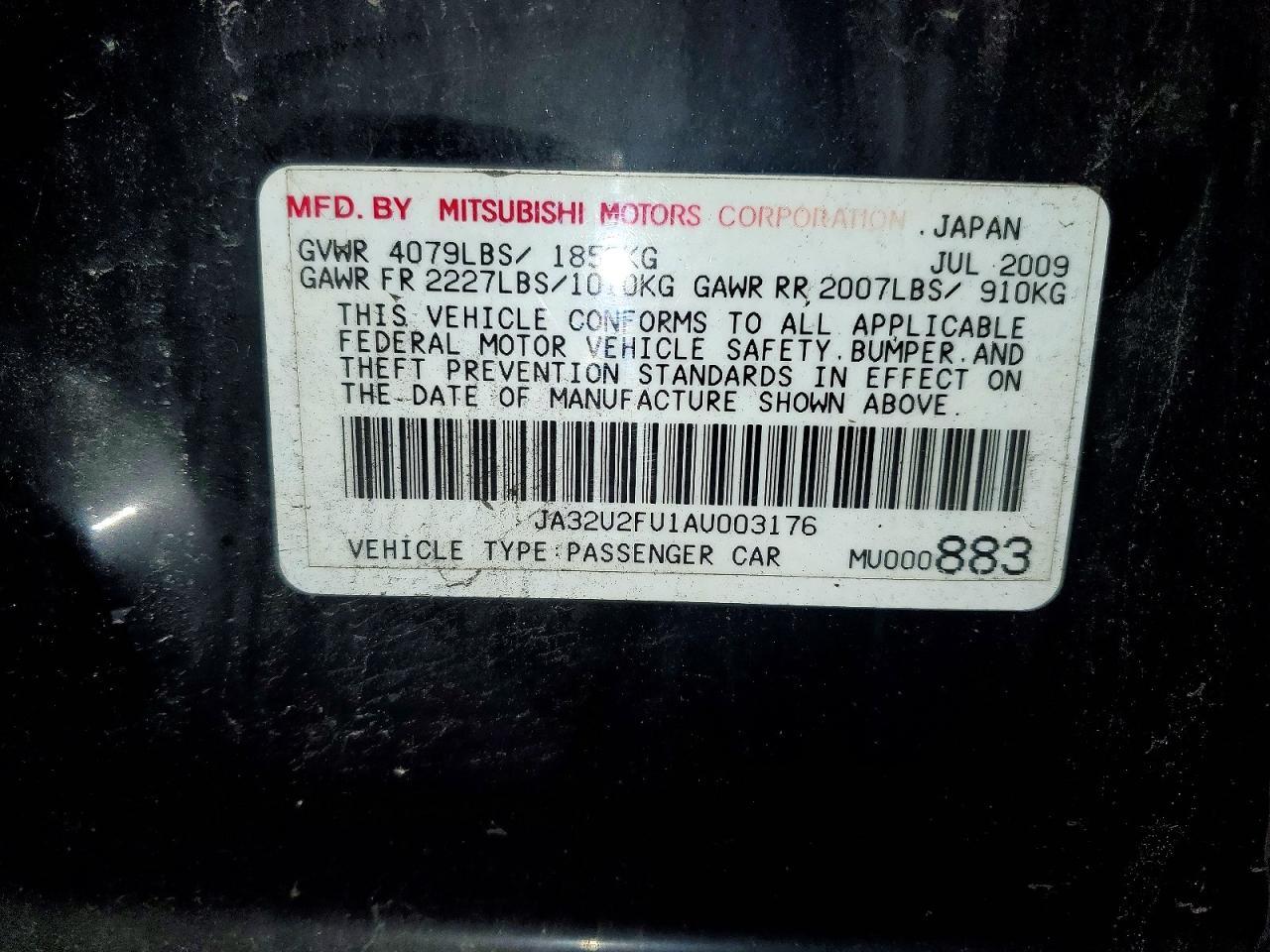 2010 MITSUBISHI LANCER