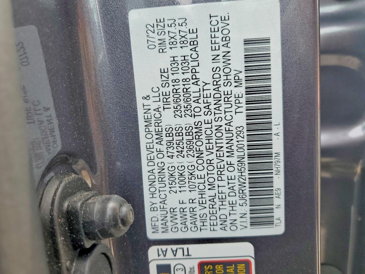 2022 HONDA CR-V