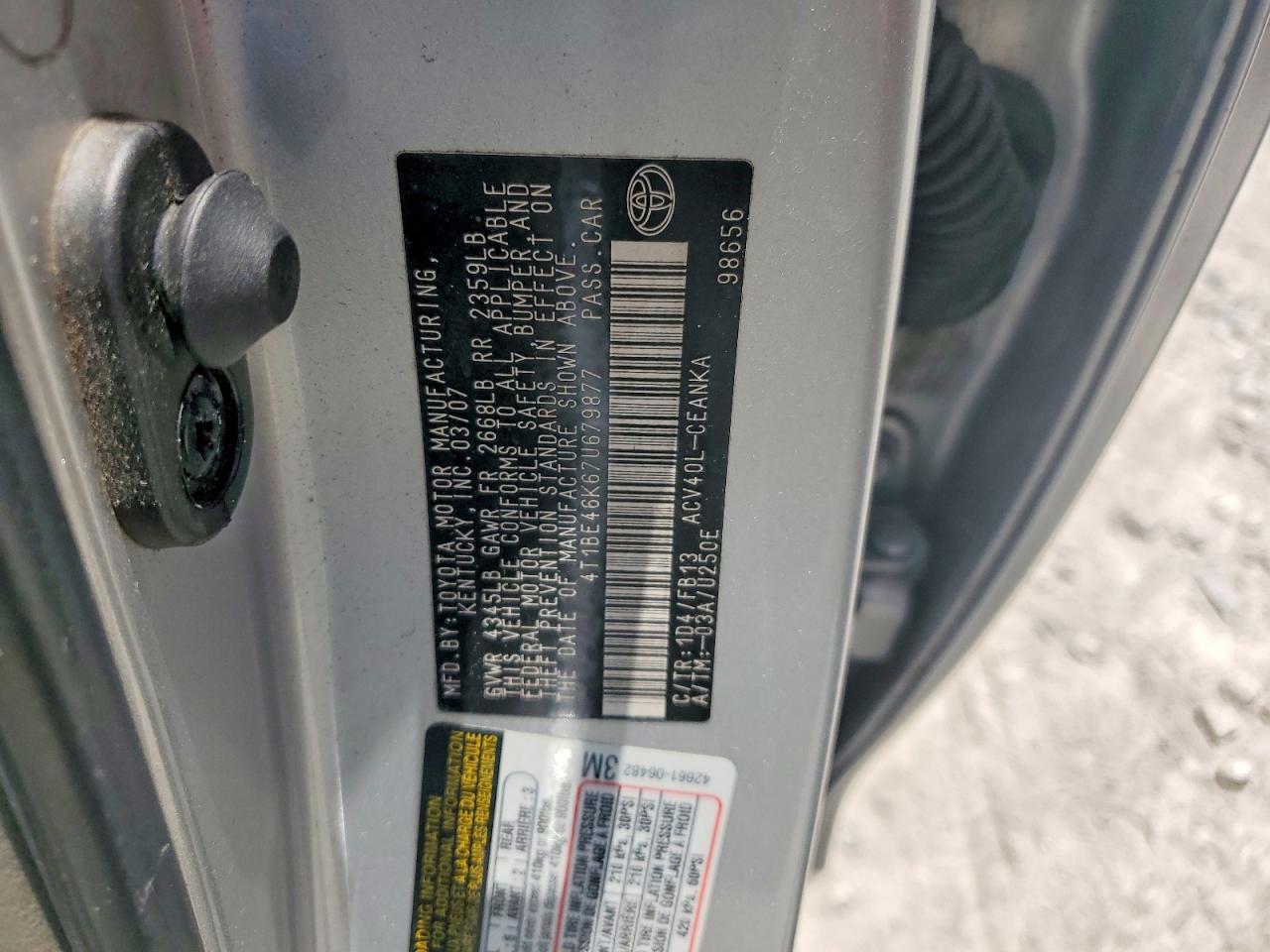 2007 TOYOTA CAMRY