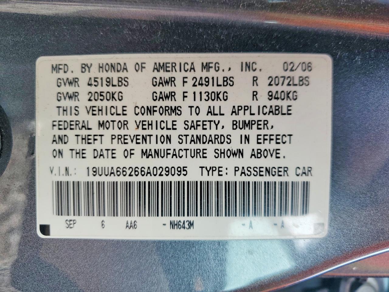 2006 ACURA TL
