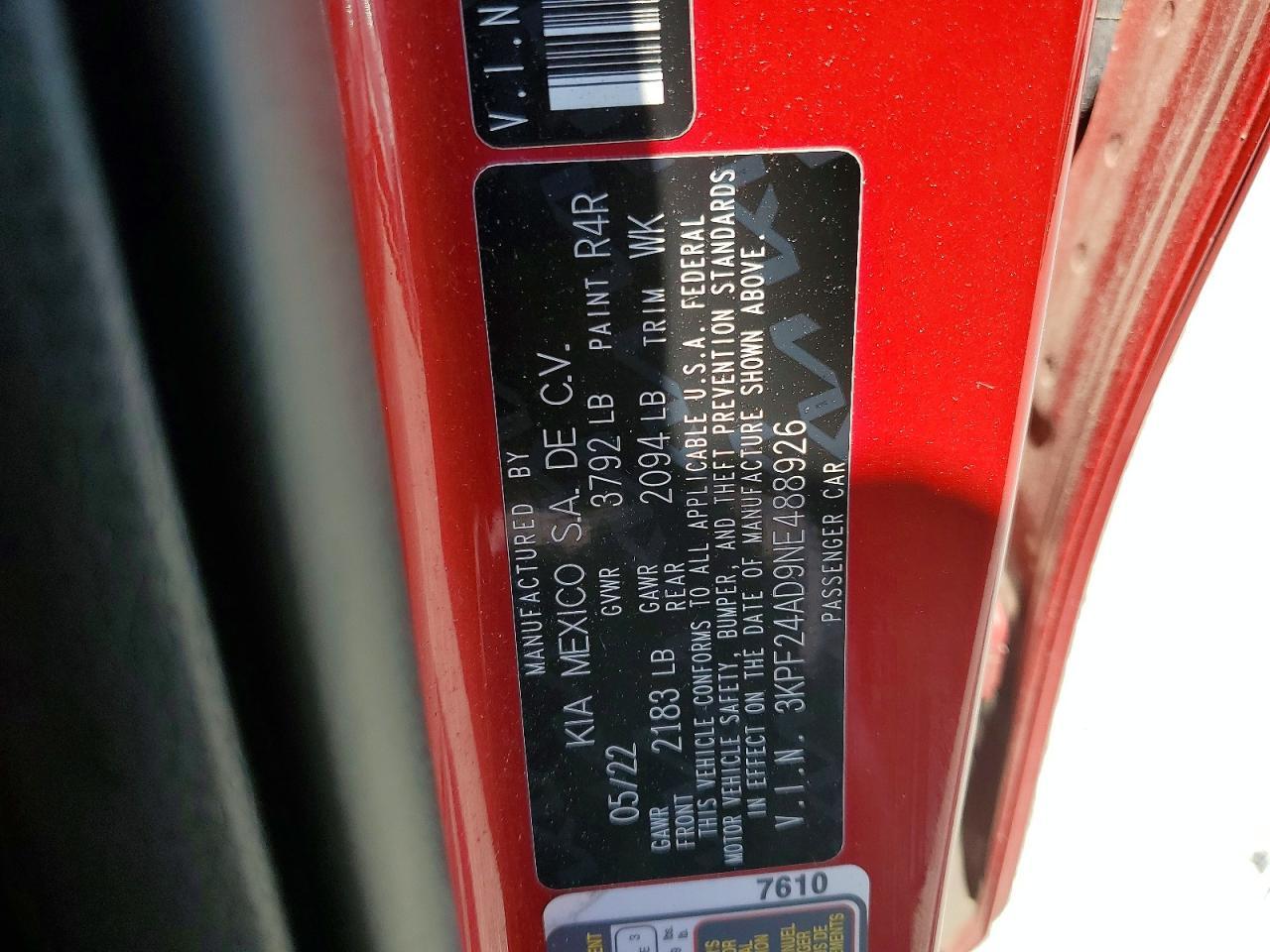 2022 KIA FORTE