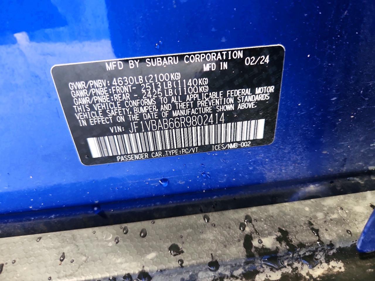2024 SUBARU WRX