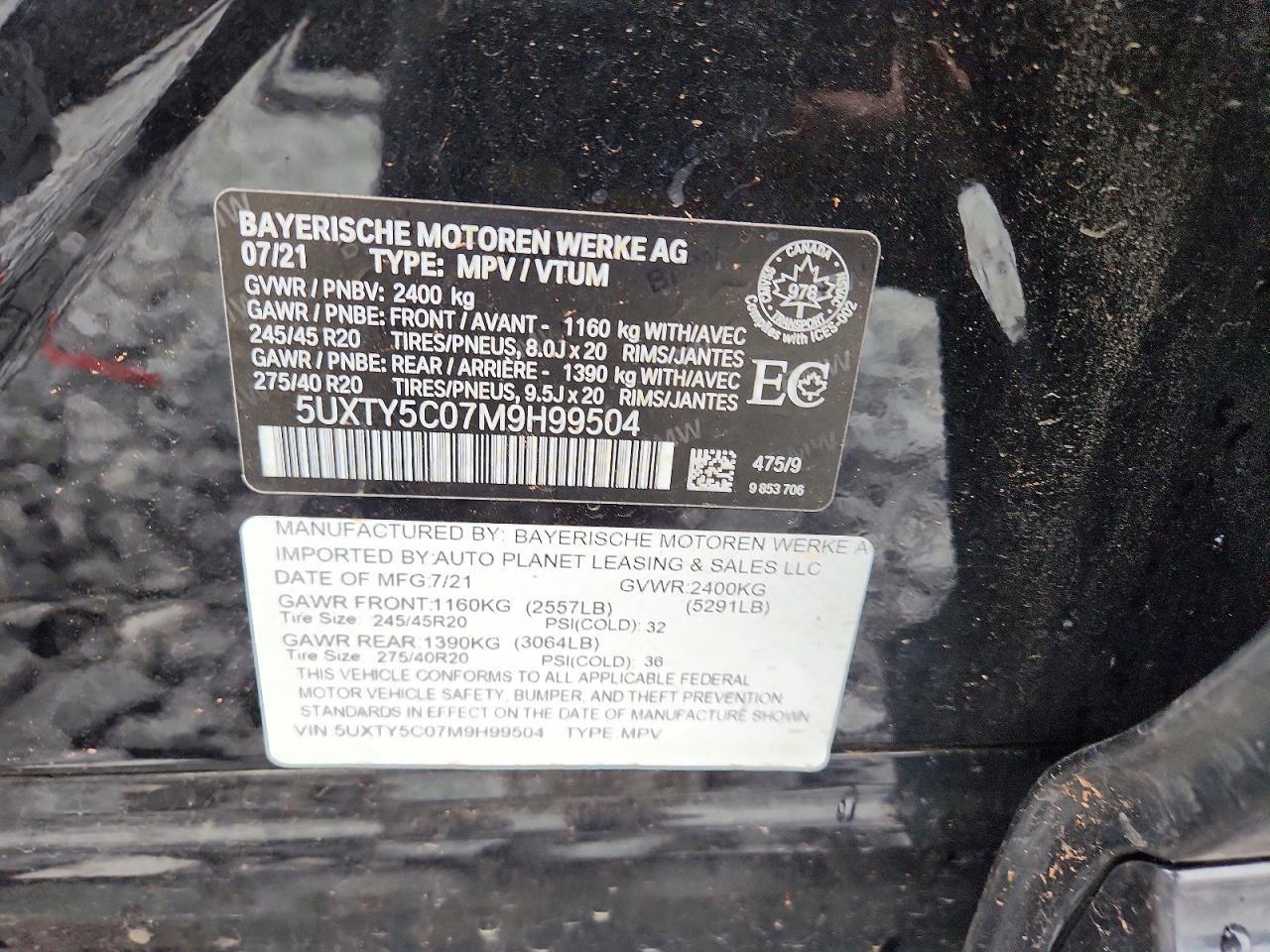 2021 BMW X3