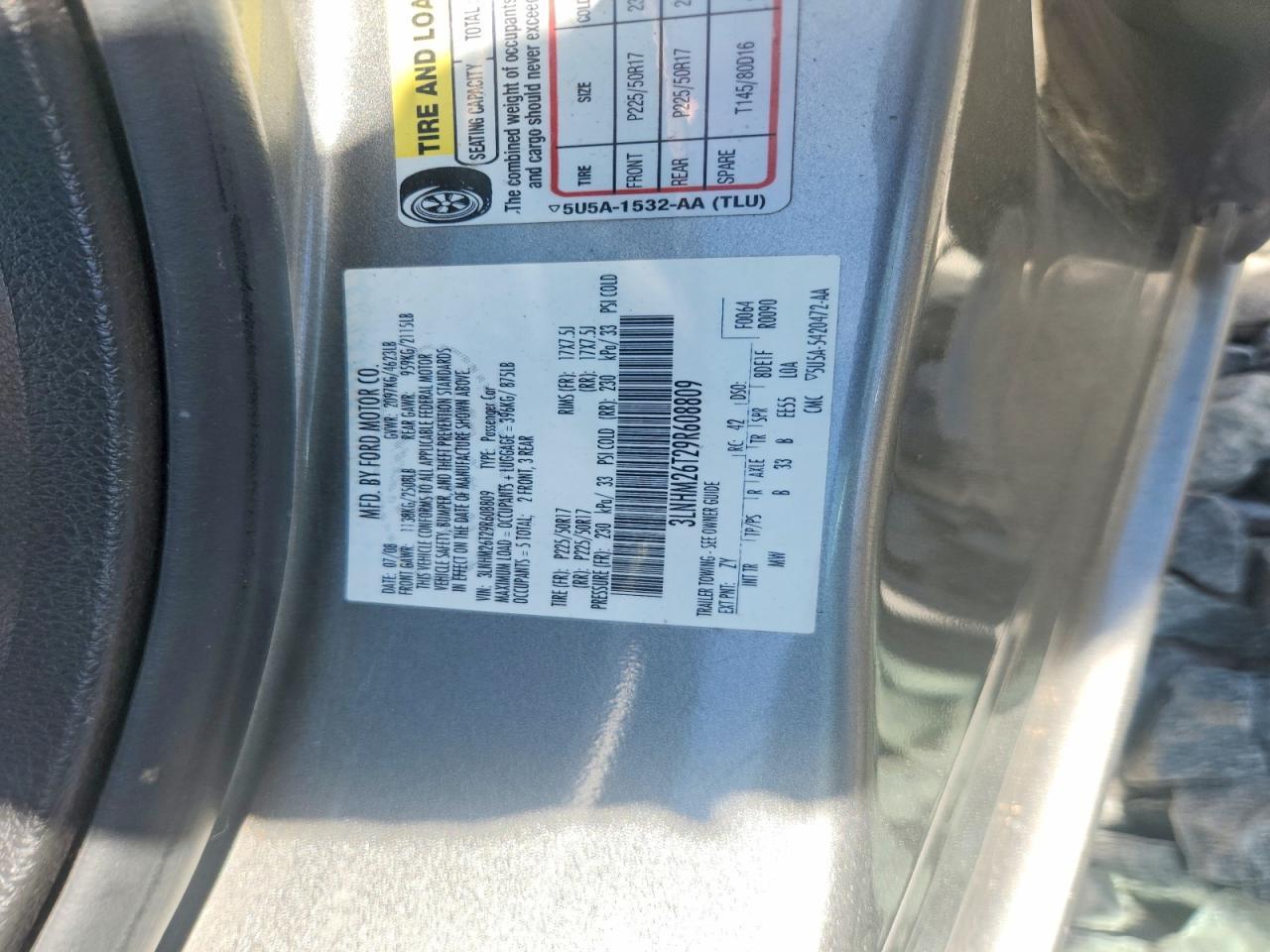 2009 LINCOLN MKZ