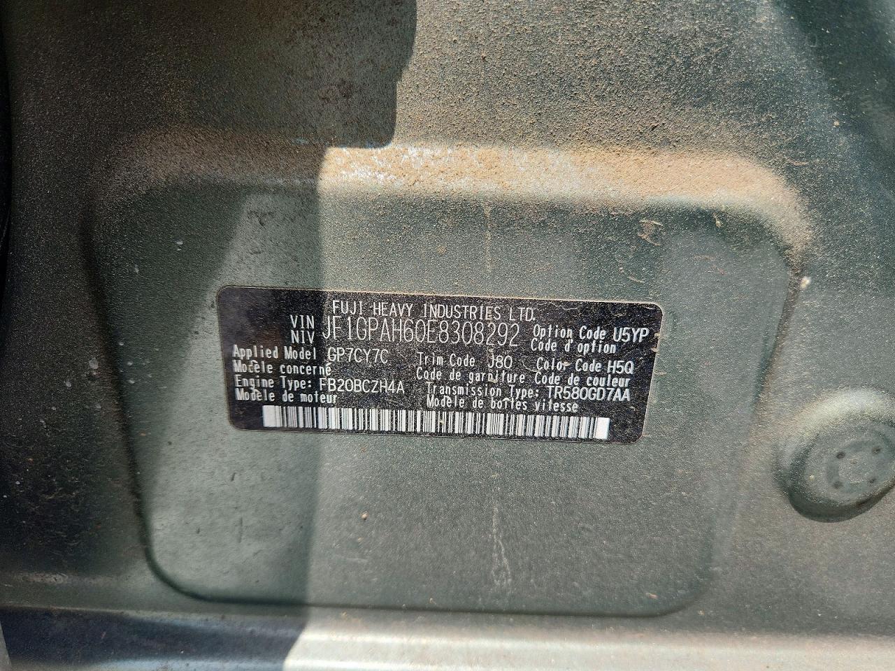 2014 SUBARU IMPREZA