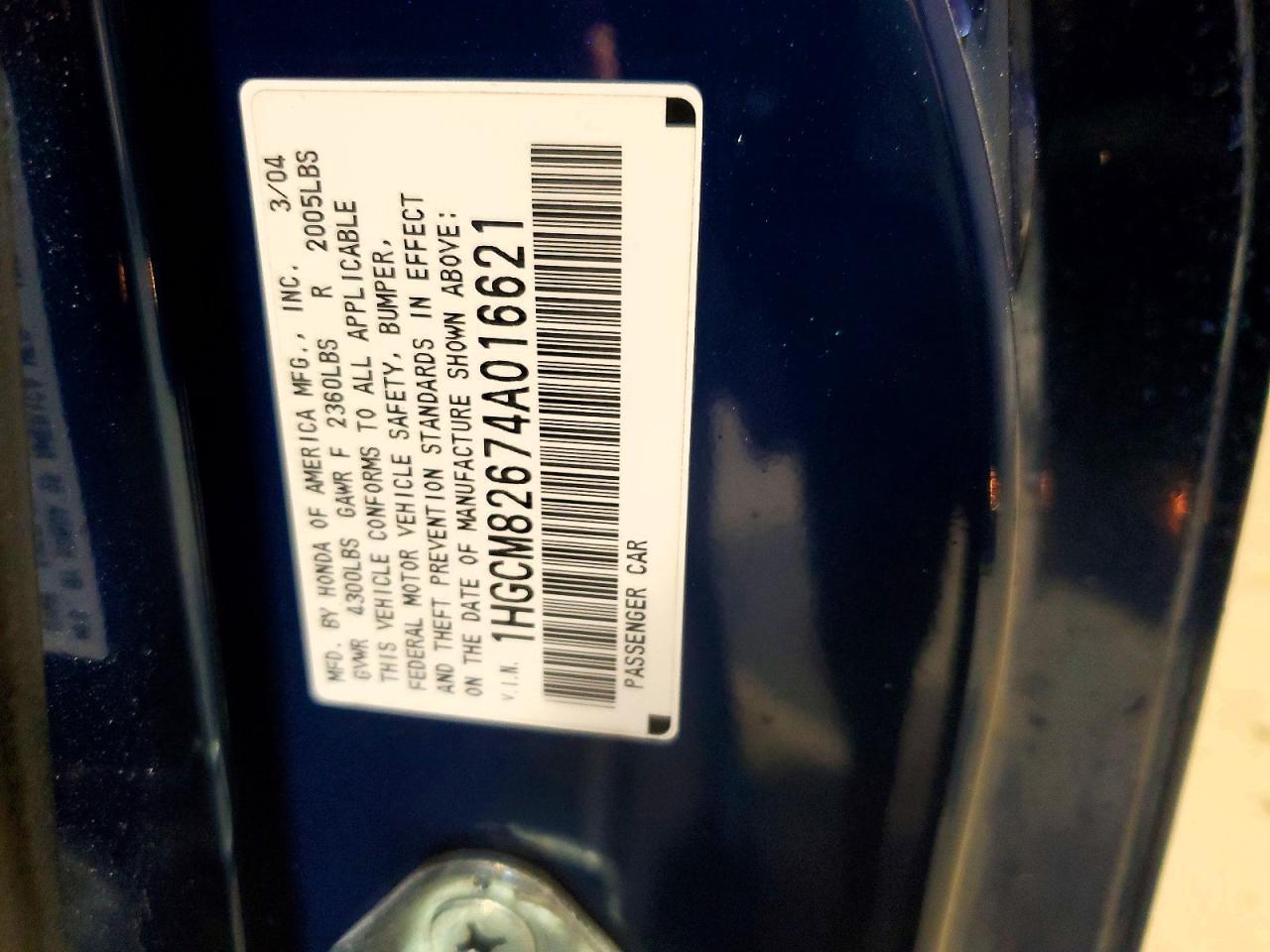 2004 HONDA ACCORD