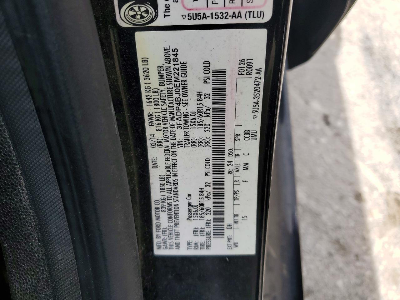 2014 FORD Fiesta
