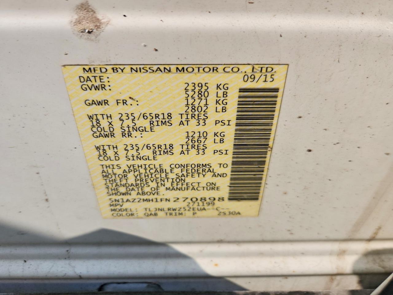 2015 NISSAN MURANO