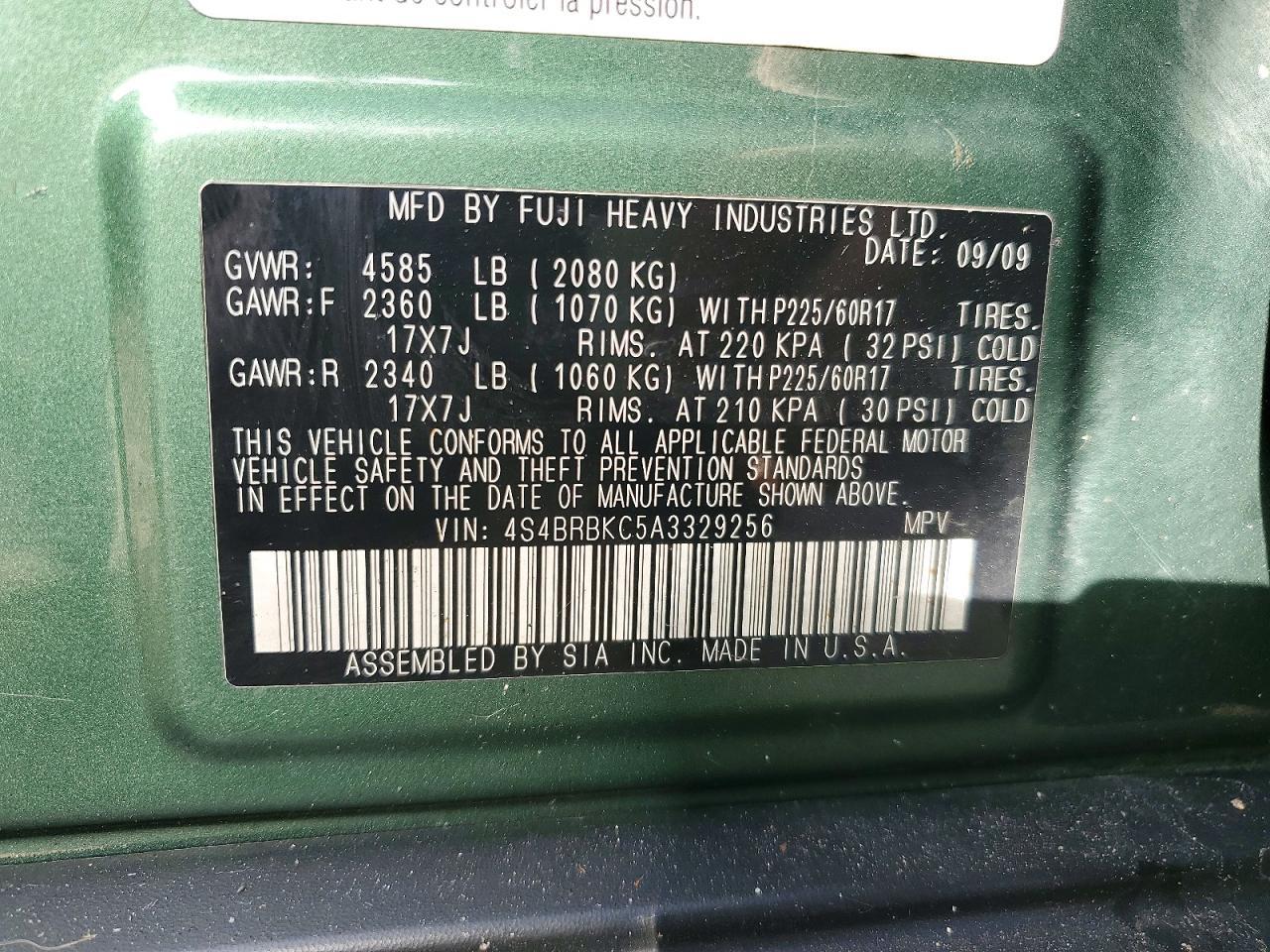 2010 SUBARU Outback