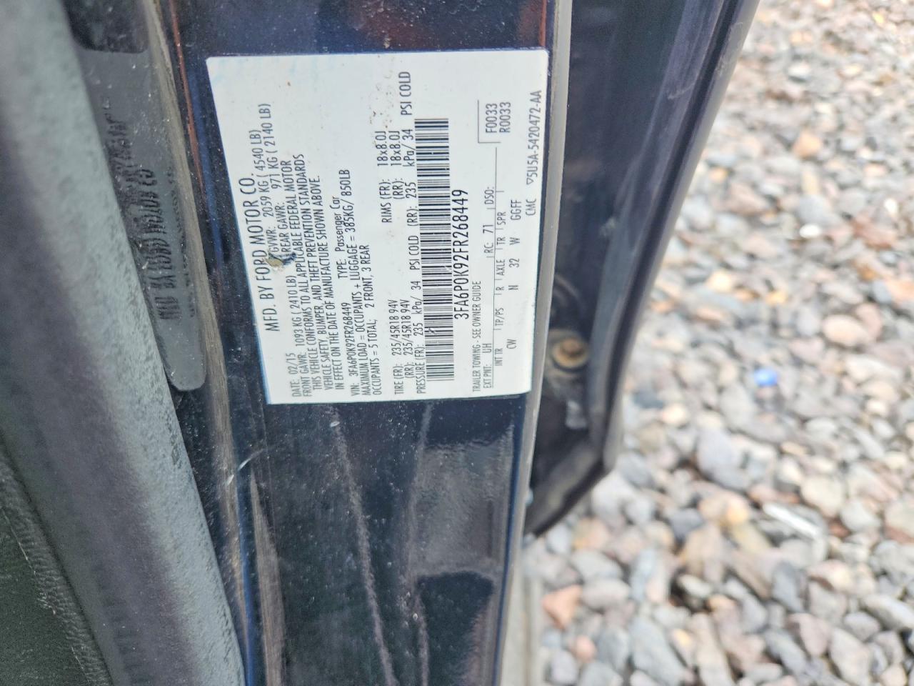 2015 FORD FUSION