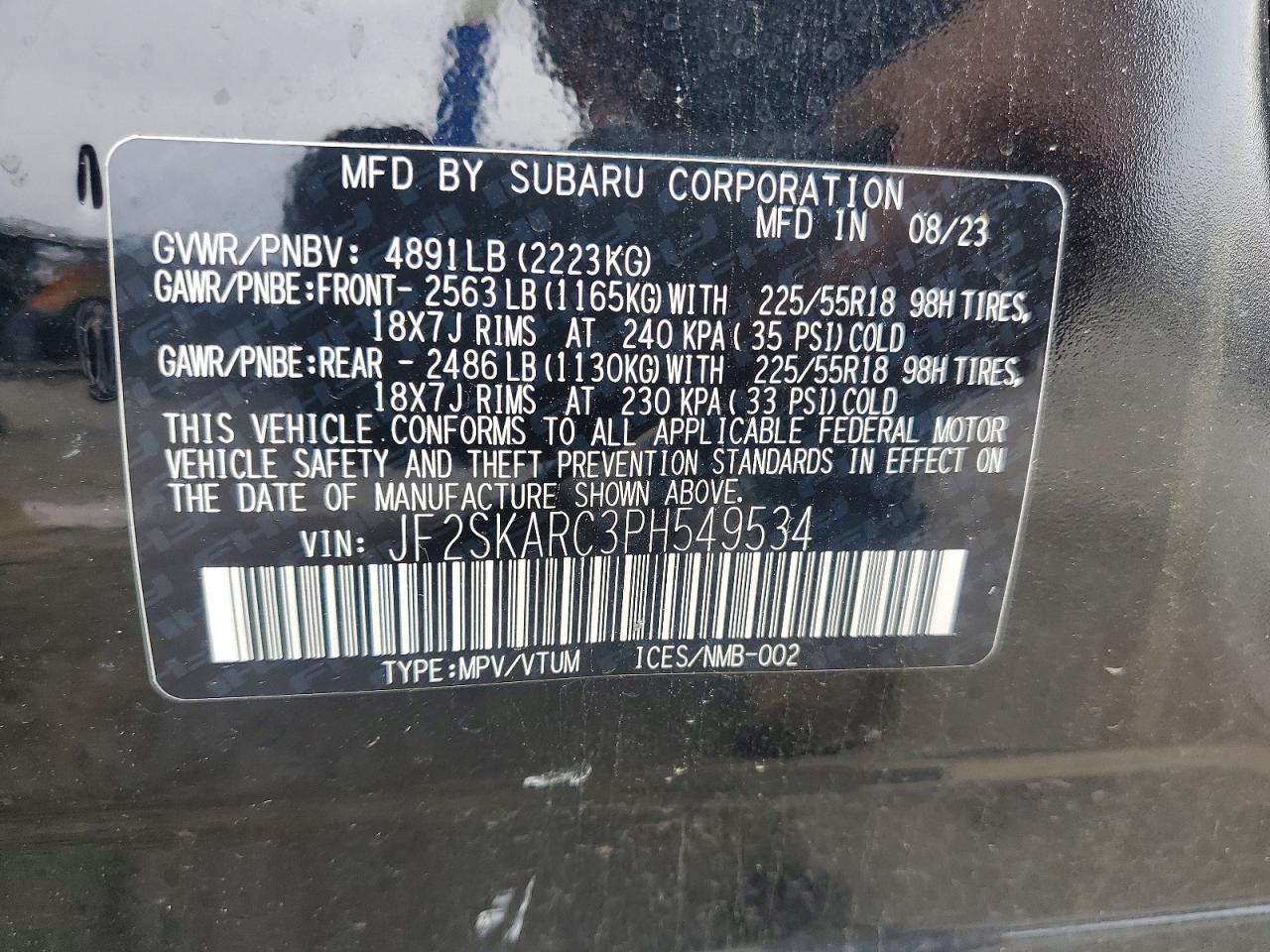 2023 SUBARU FORESTER