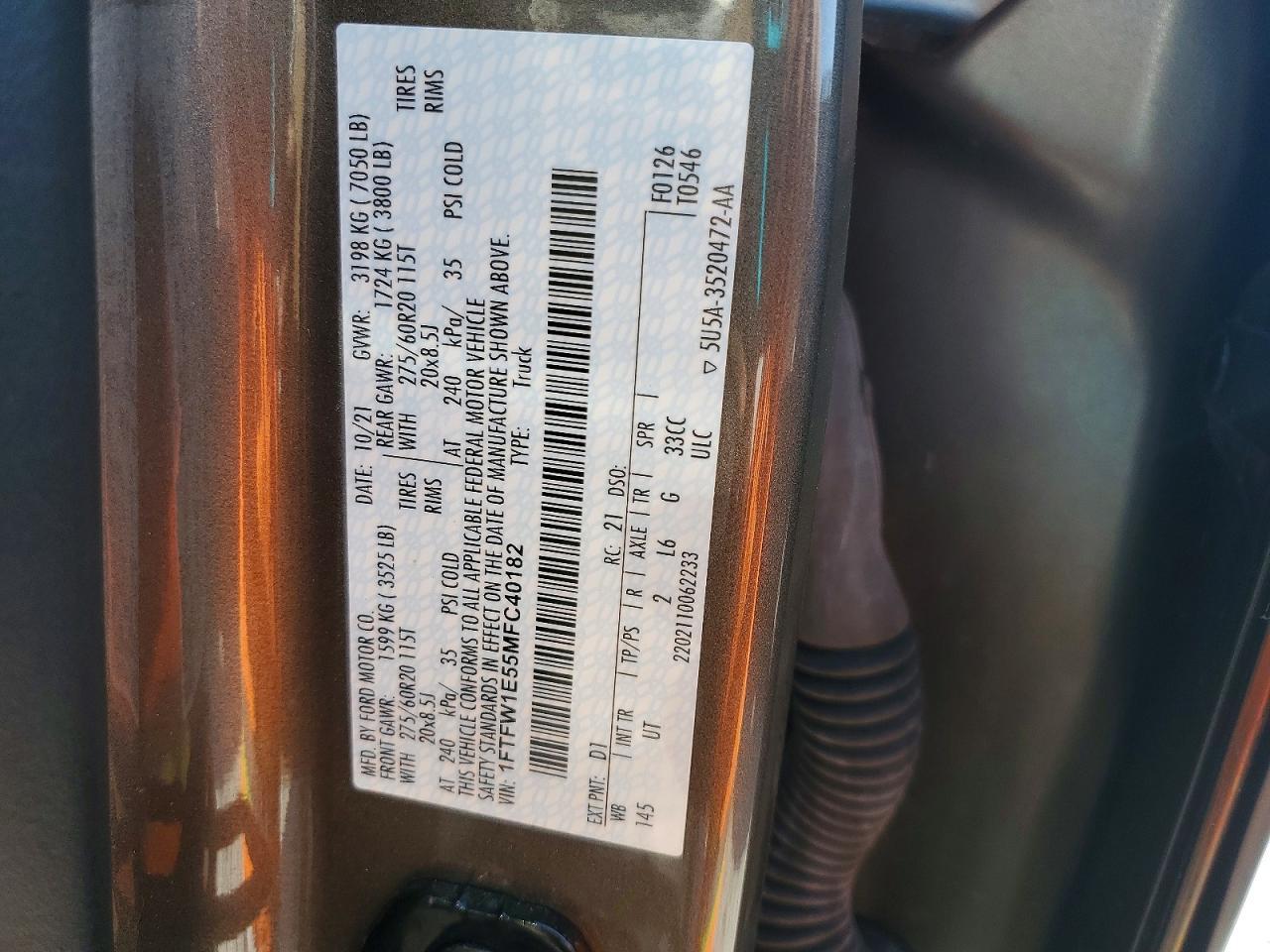 2021 FORD F-150 Lightning