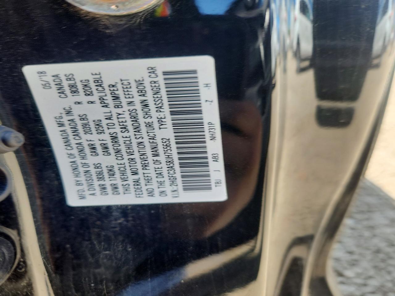 2018 HONDA CIVIC