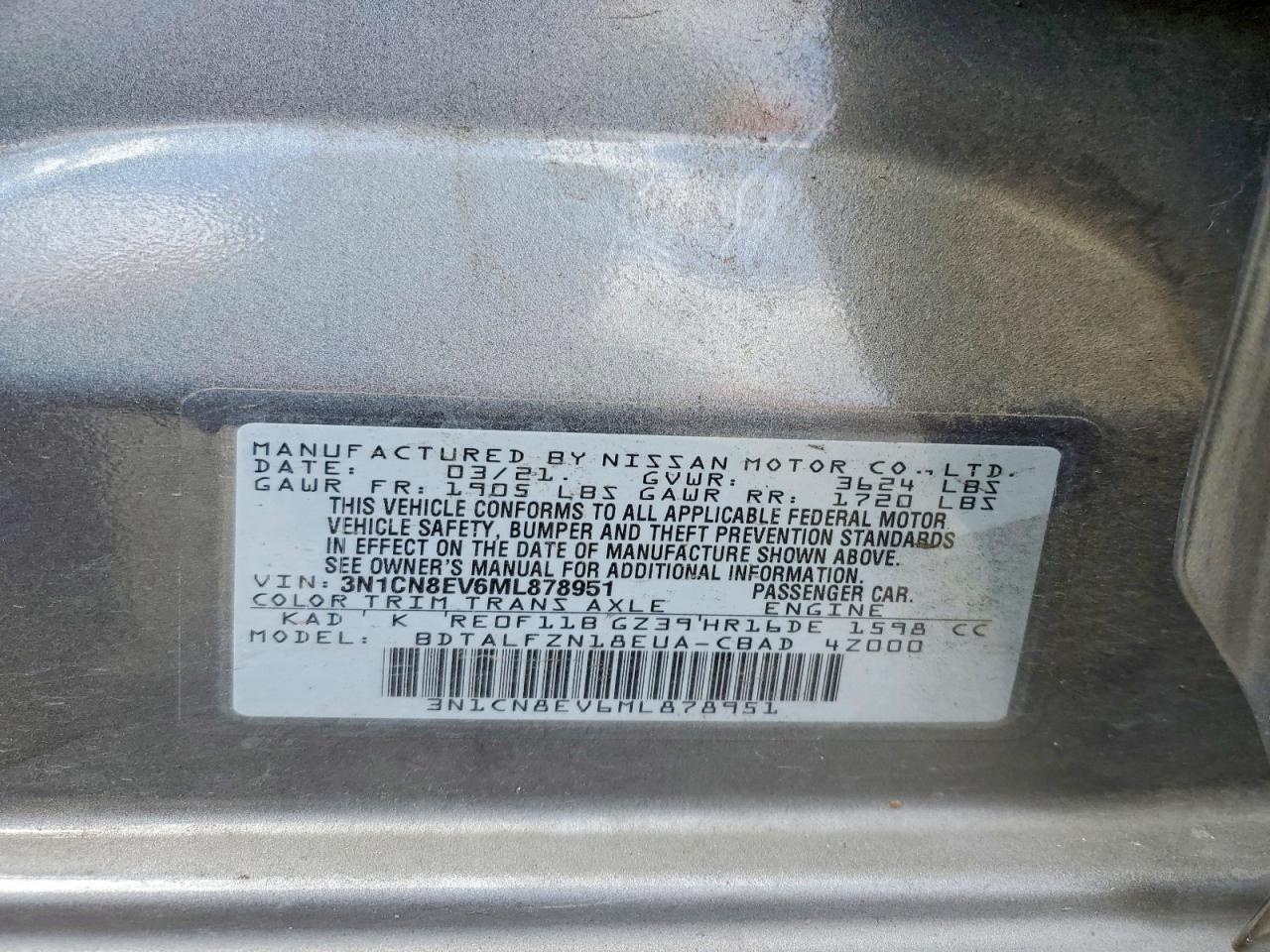 2021 NISSAN VERSA