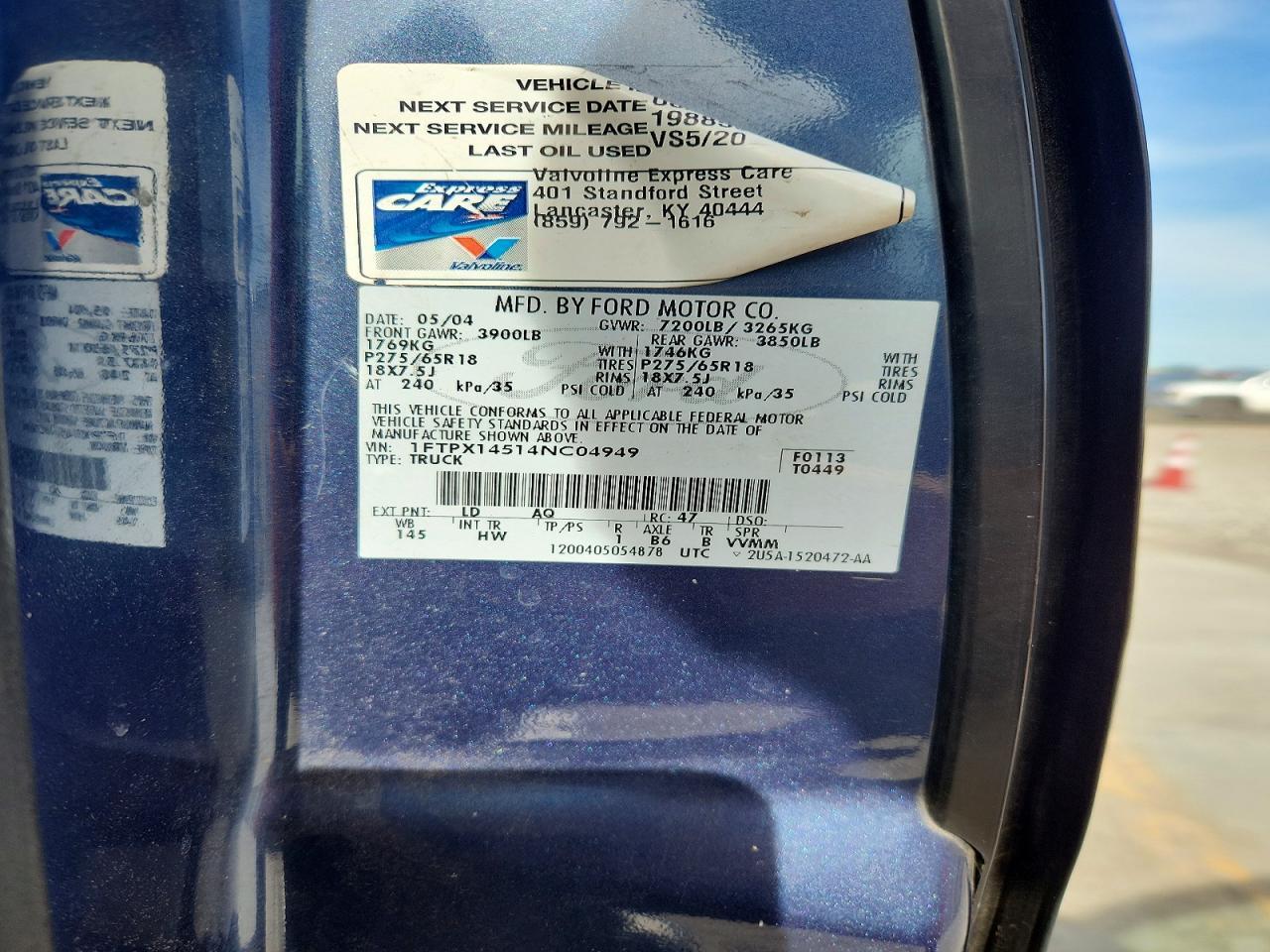 2004 FORD F-150 Lightning
