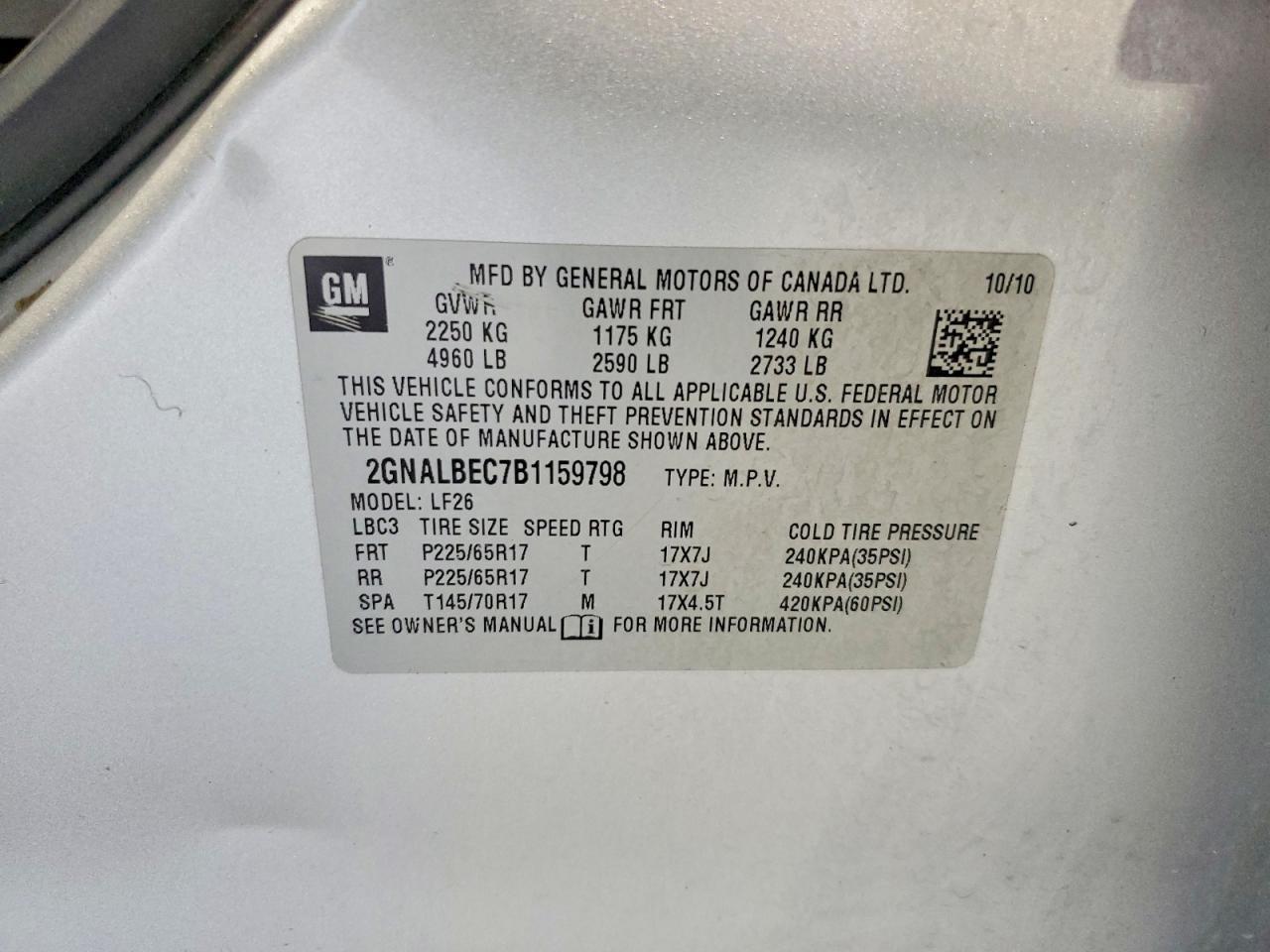 2011 CHEVROLET EQUINOX