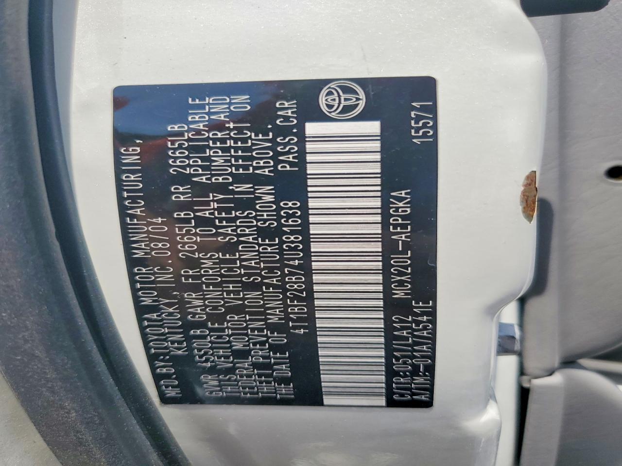 2004 TOYOTA Avalon