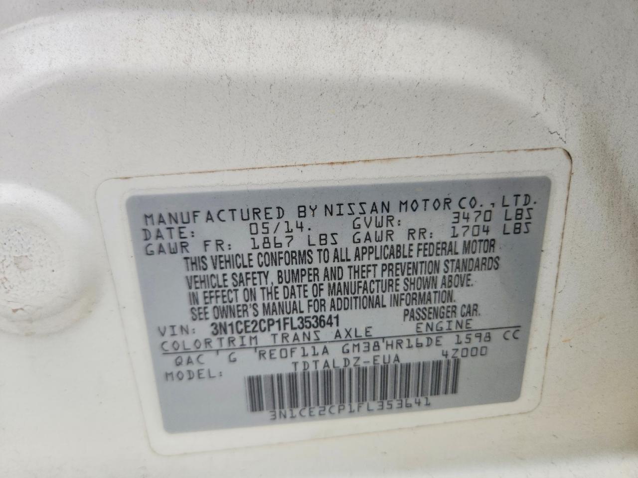 2015 NISSAN Versa Note