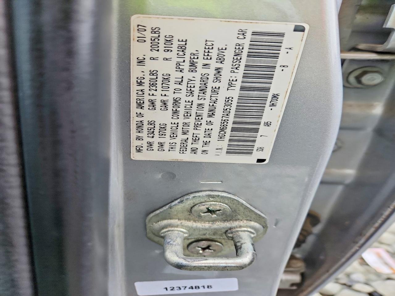 2007 HONDA ACCORD