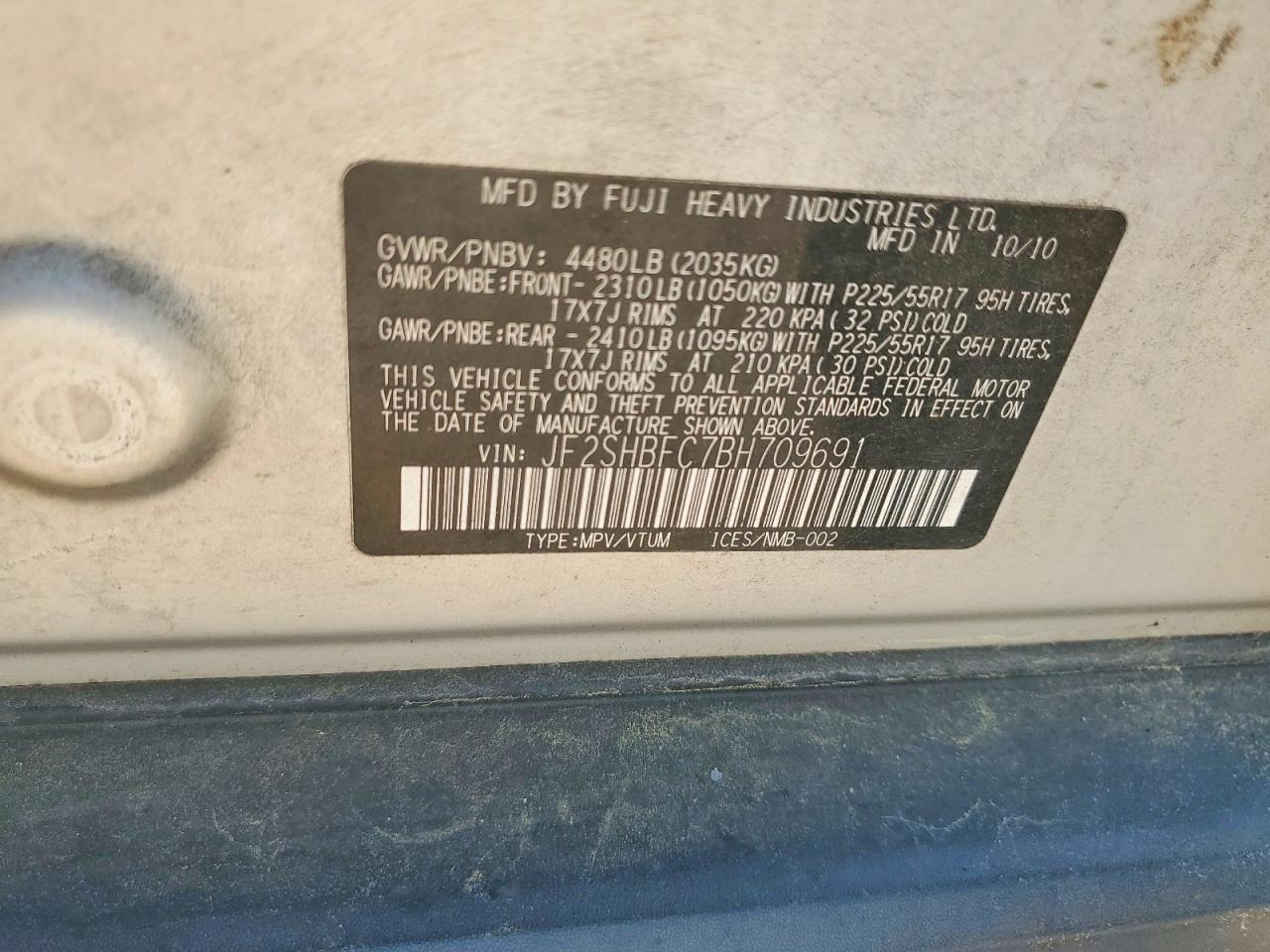 2011 SUBARU FORESTER
