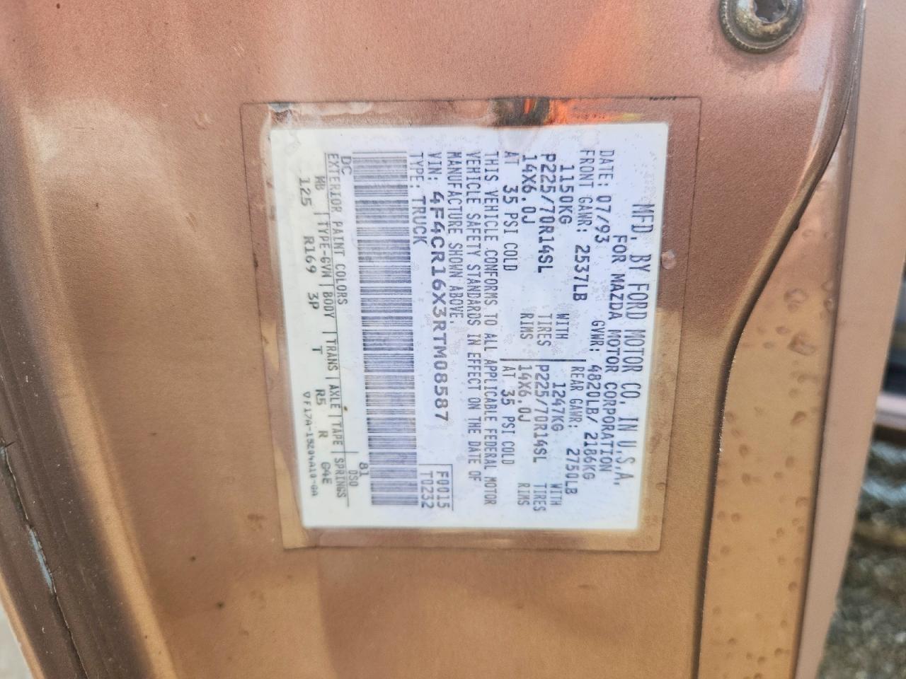 1994 MAZDA B4000
