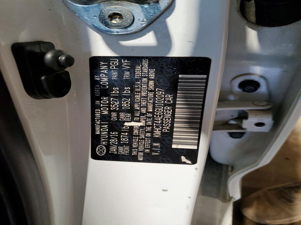2016 HYUNDAI ACCENT