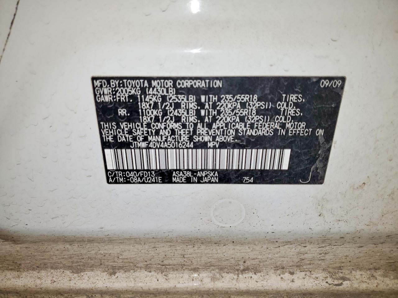 2010 TOYOTA RAV4