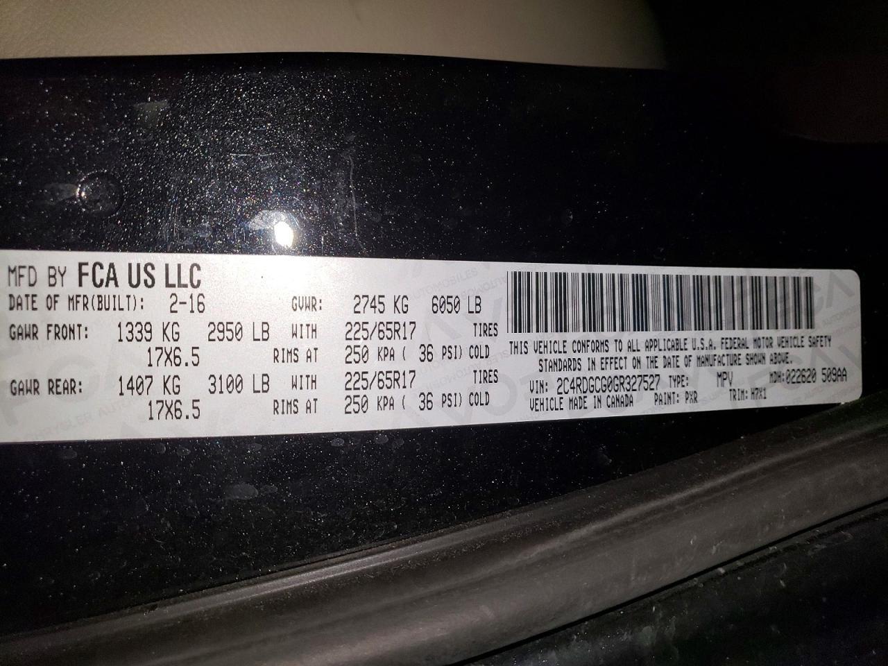 2016 DODGE GRAND CARAVAN