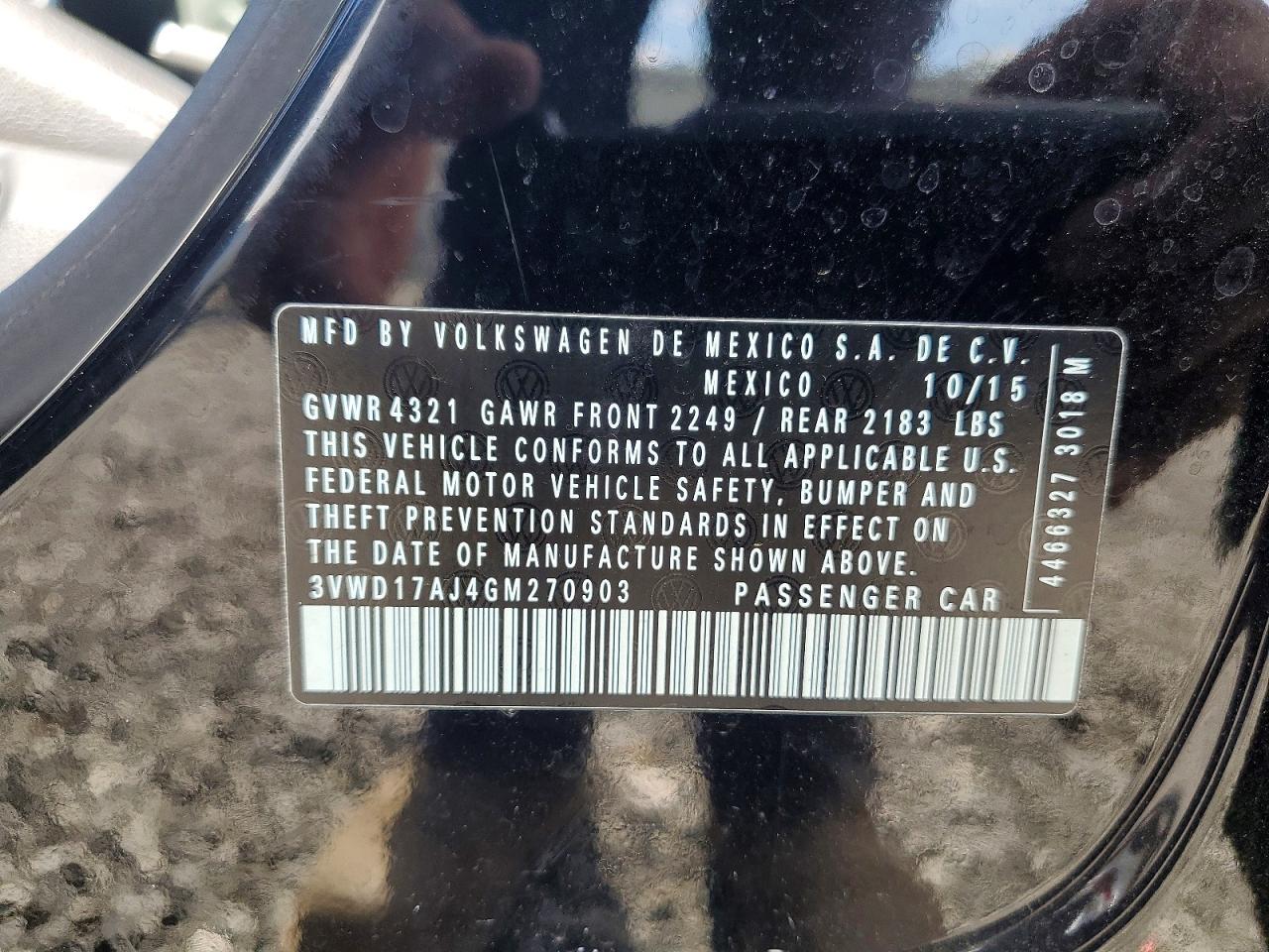 2016 VOLKSWAGEN JETTA