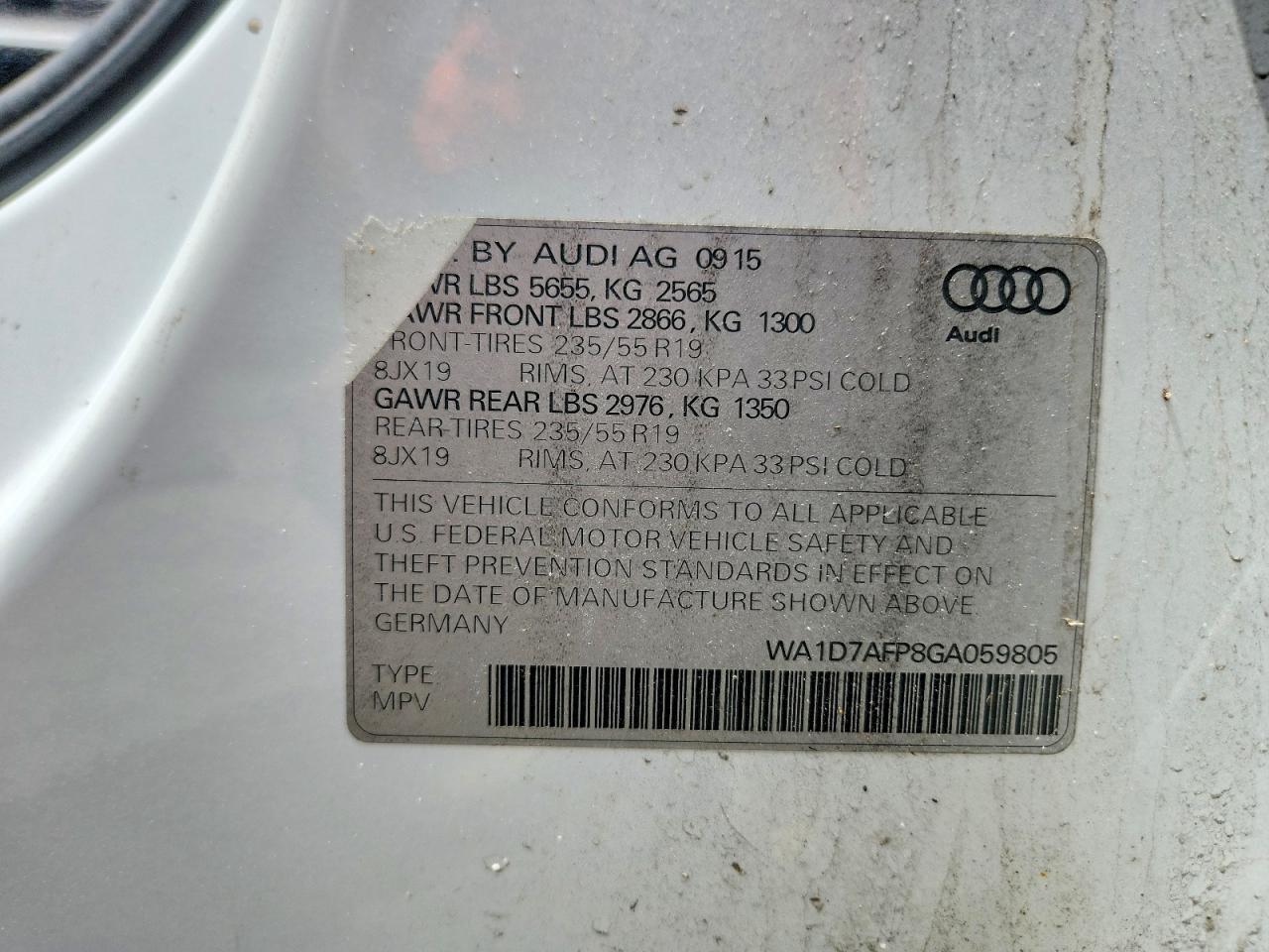 2016 AUDI Q5