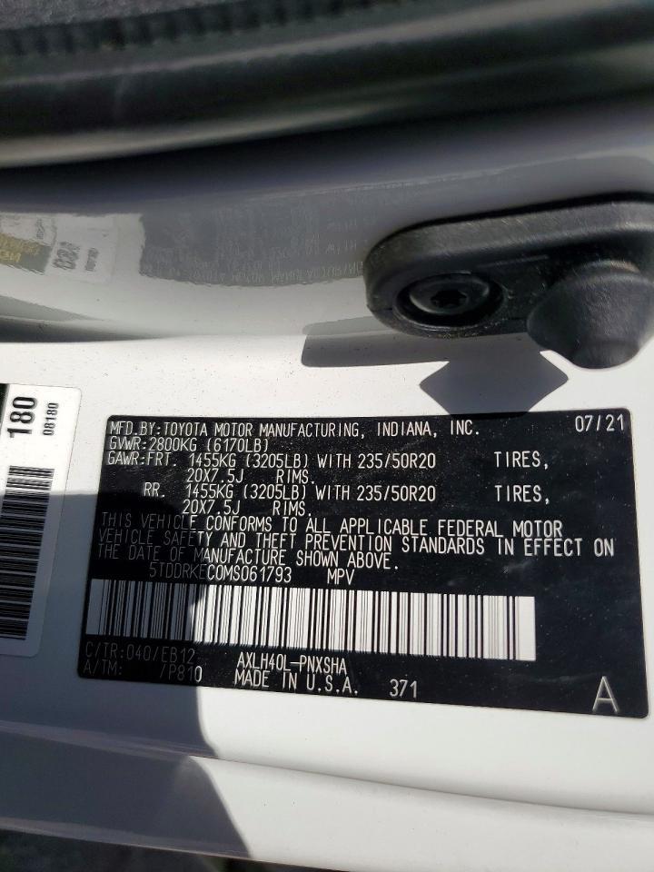 2021 TOYOTA SIENNA