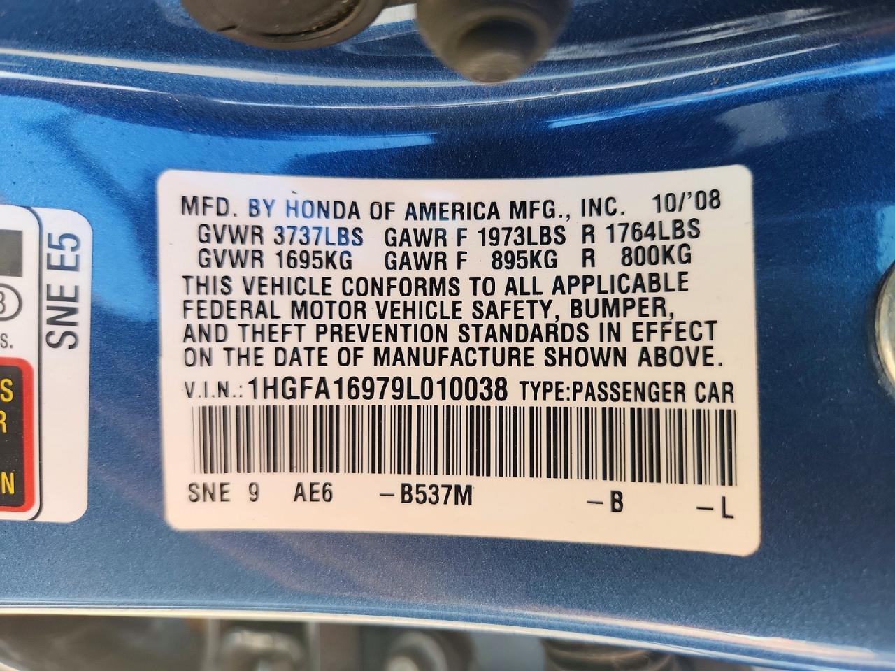 2009 HONDA CIVIC