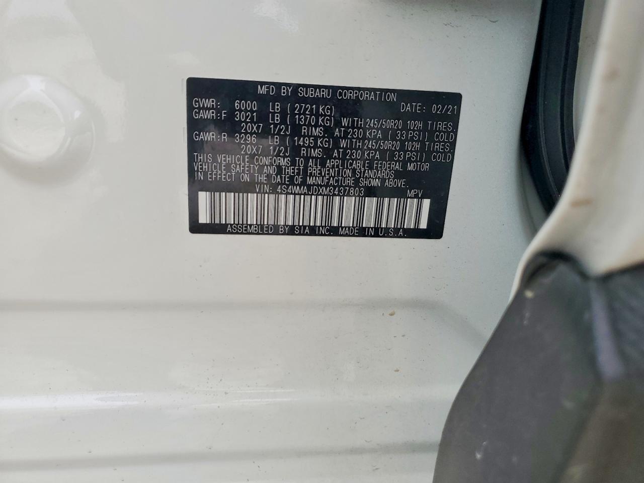 2021 SUBARU Ascent