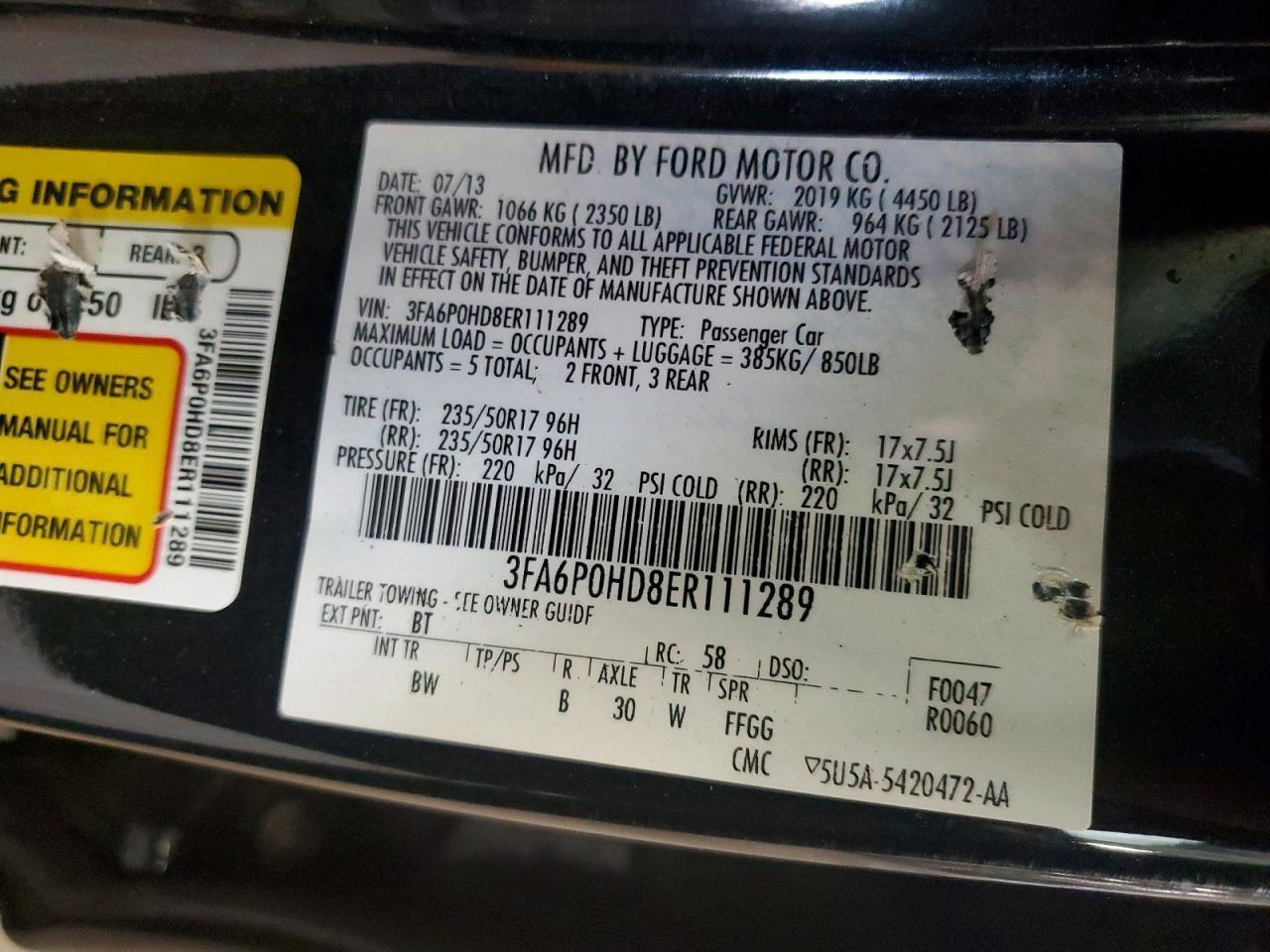 2014 FORD FUSION